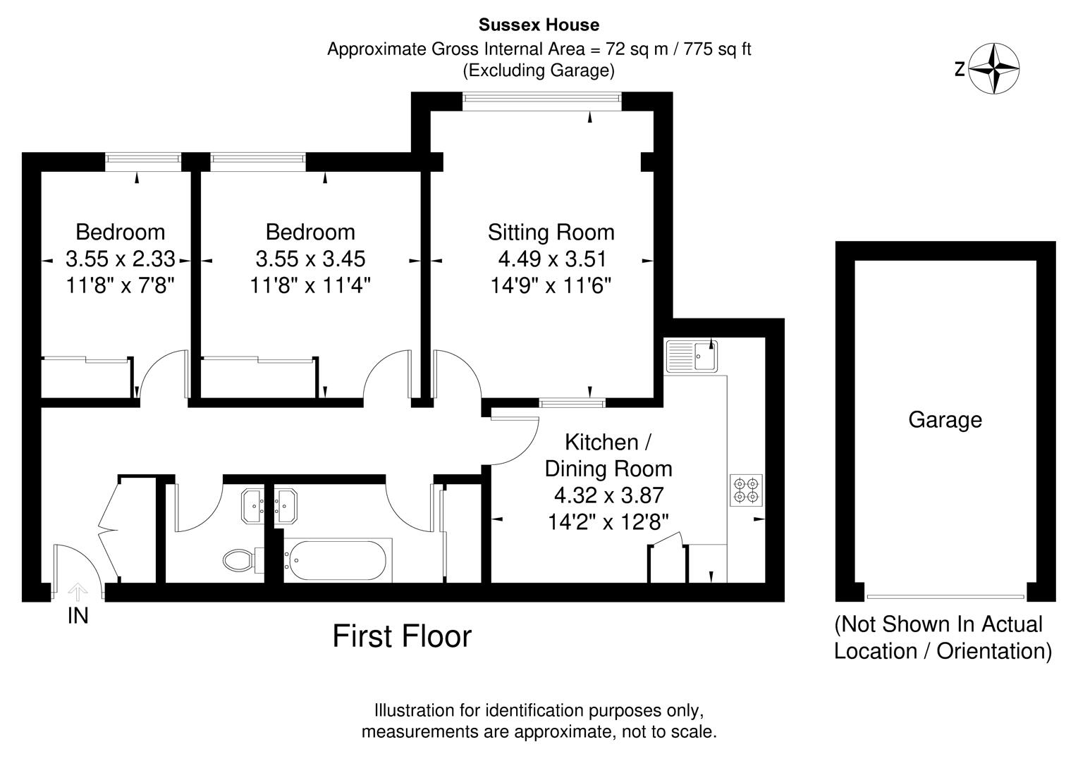 3 Sussex House, Victoria Road, Slough floorplan