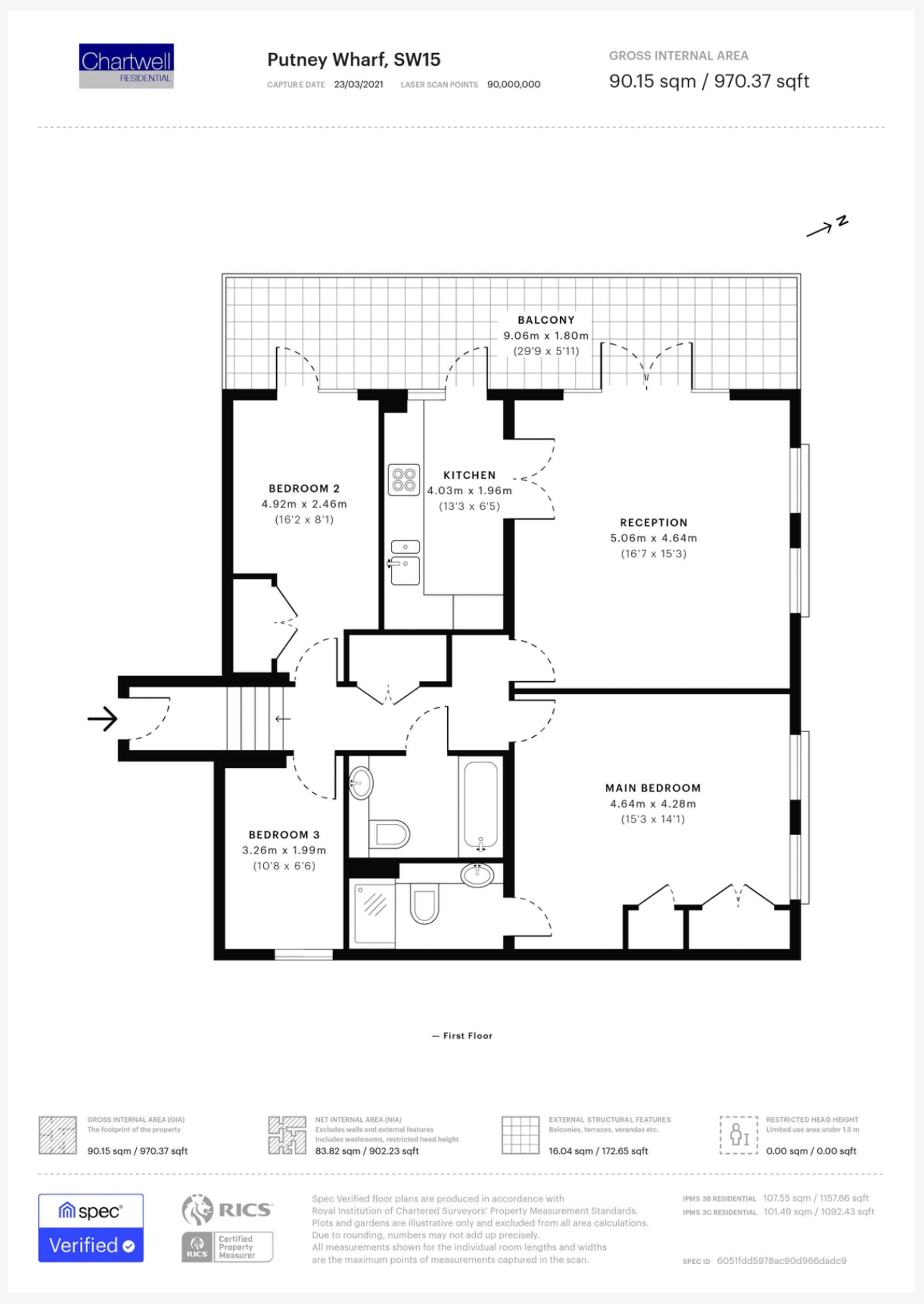 Flat 75, Putney Wharf, London floorplan