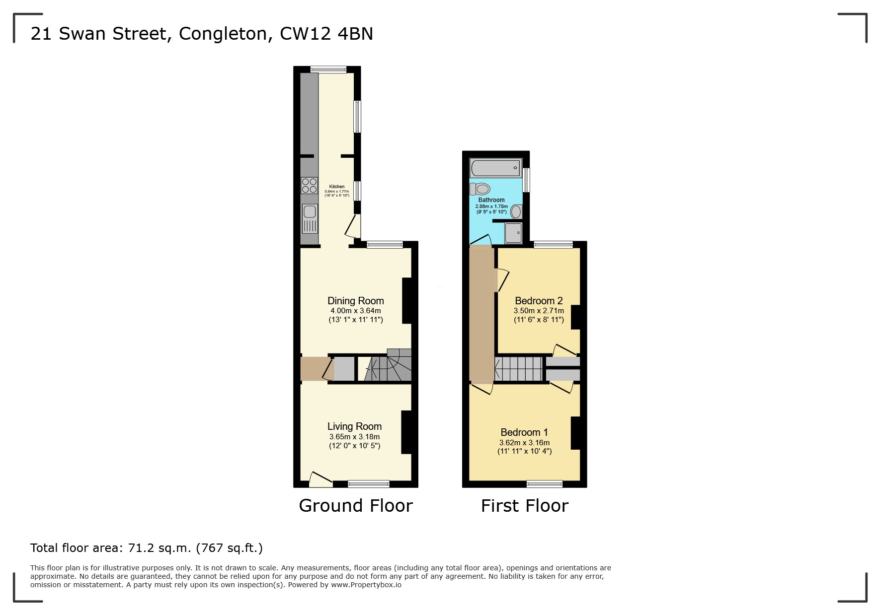 21, Swan Street, Cheshire floorplan