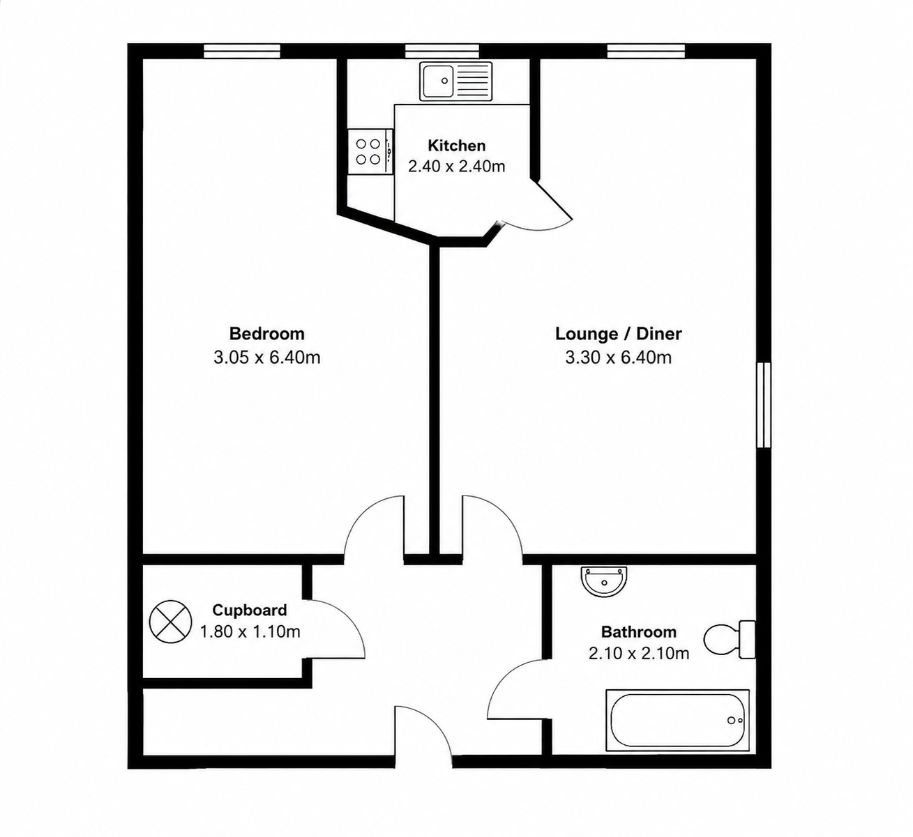 Flat 24, Appletree Court, 117, High Street, Gillingham floorplan