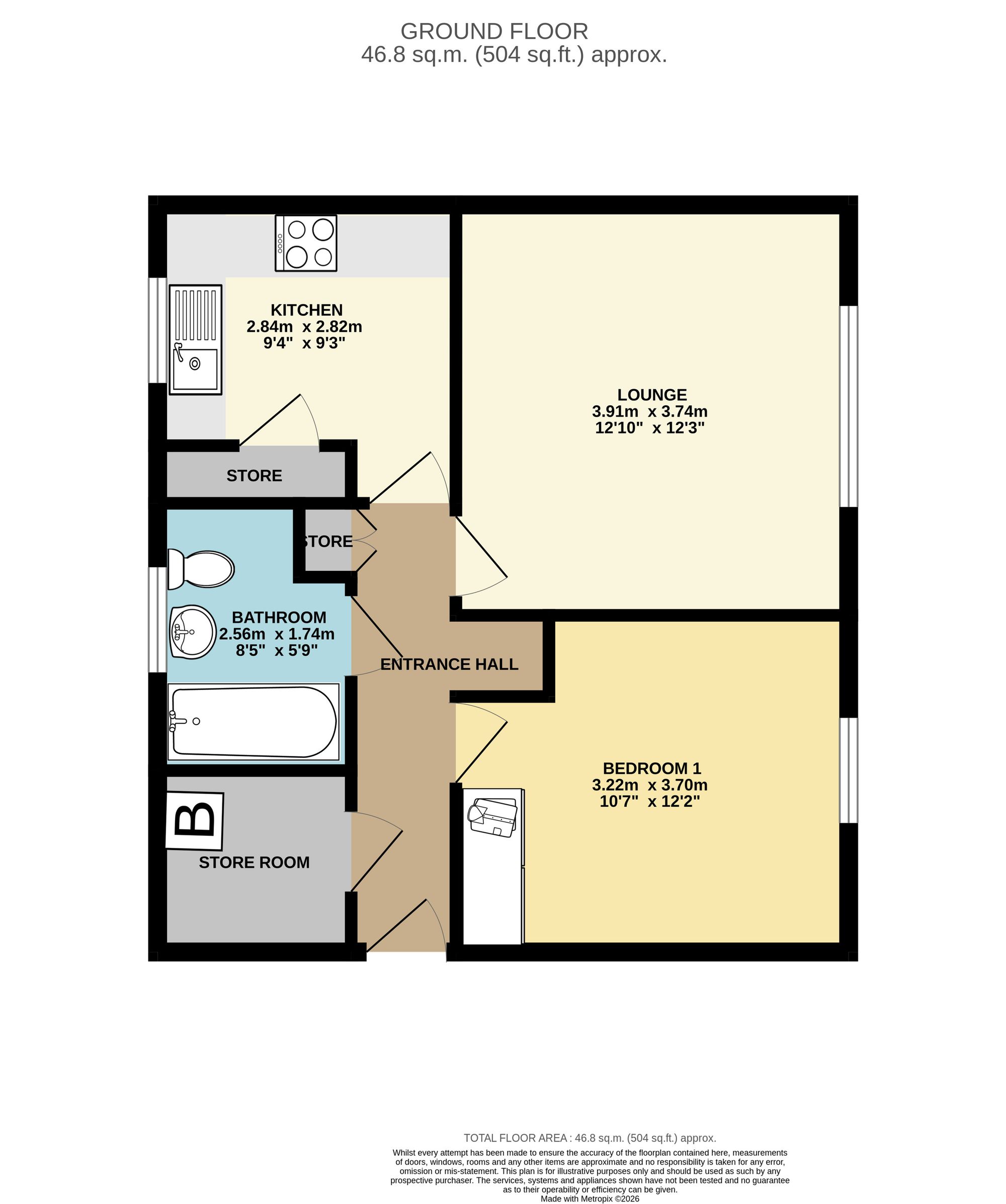 32 Oakamoor Close, Chesterfield floorplan