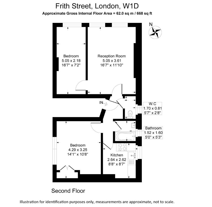Flat 2, 55 Frith Street, Greater London floorplan