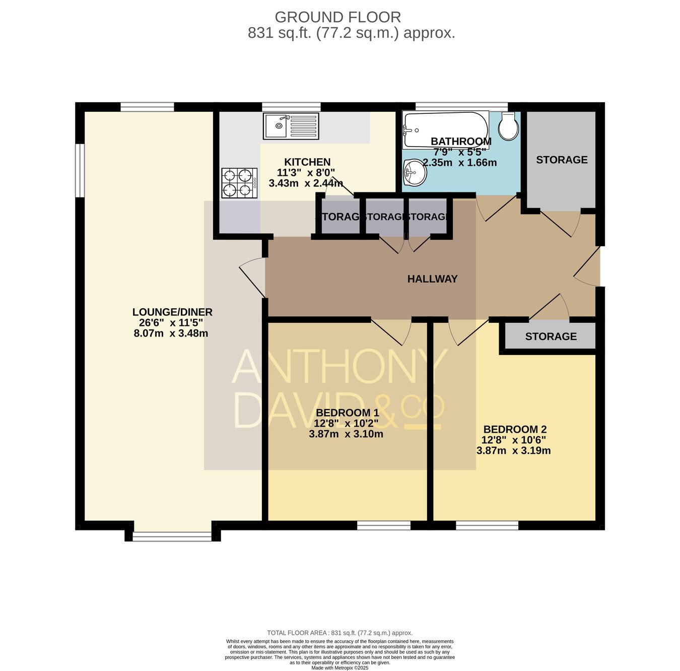 218, Millfield, Poole floorplan
