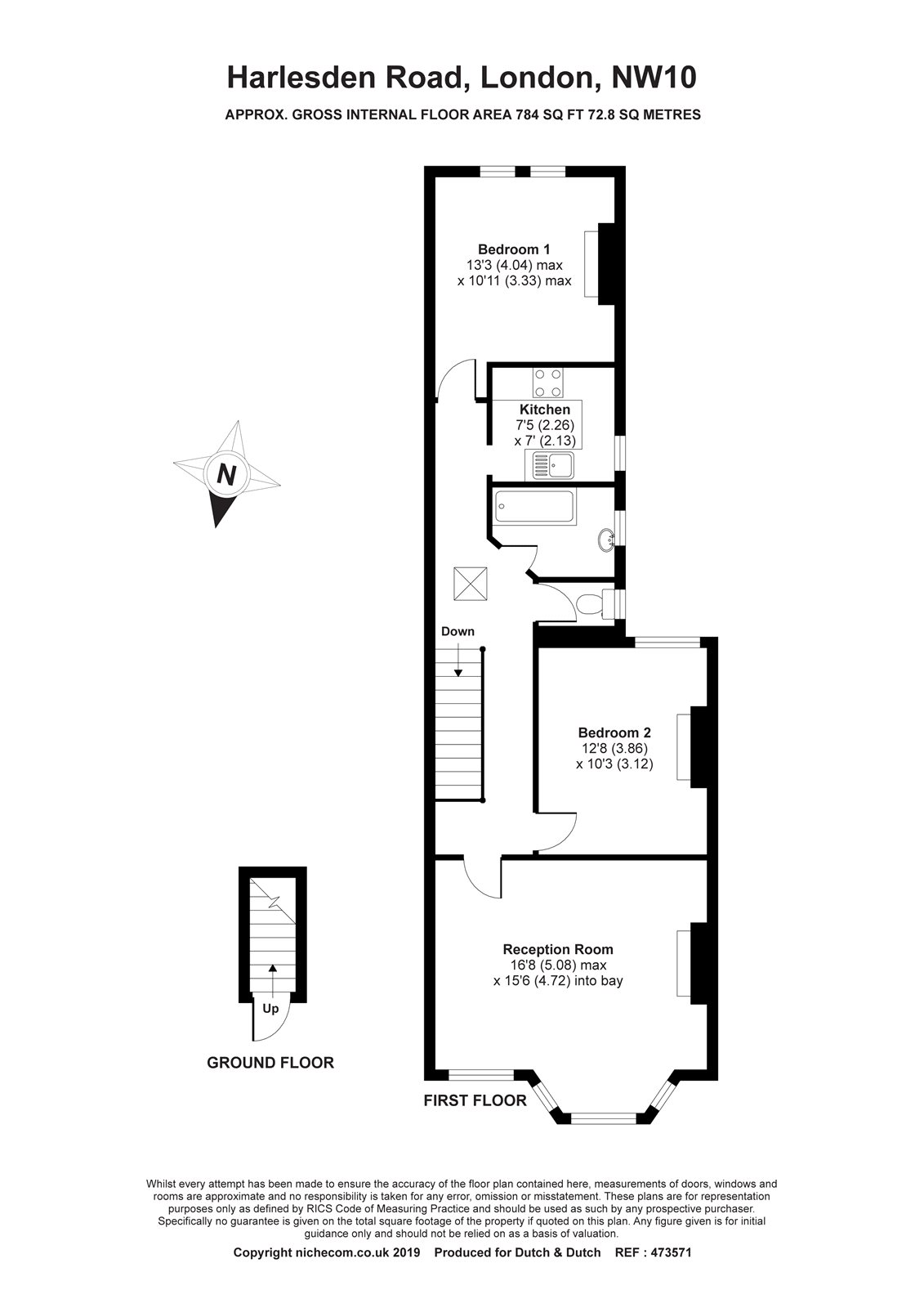 2 Bedrooms Flat for sale in Harlesden Road, Willesden Green, London NW10