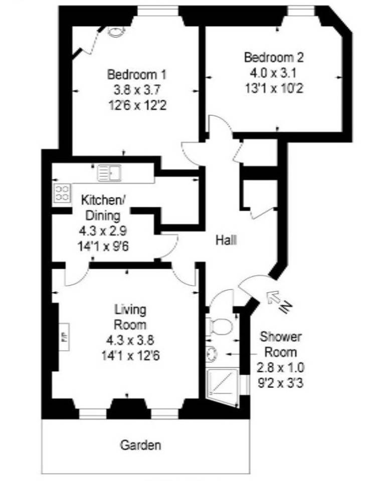 2 Bedrooms Flat to rent in Cornwallis Place, Edinburgh EH3