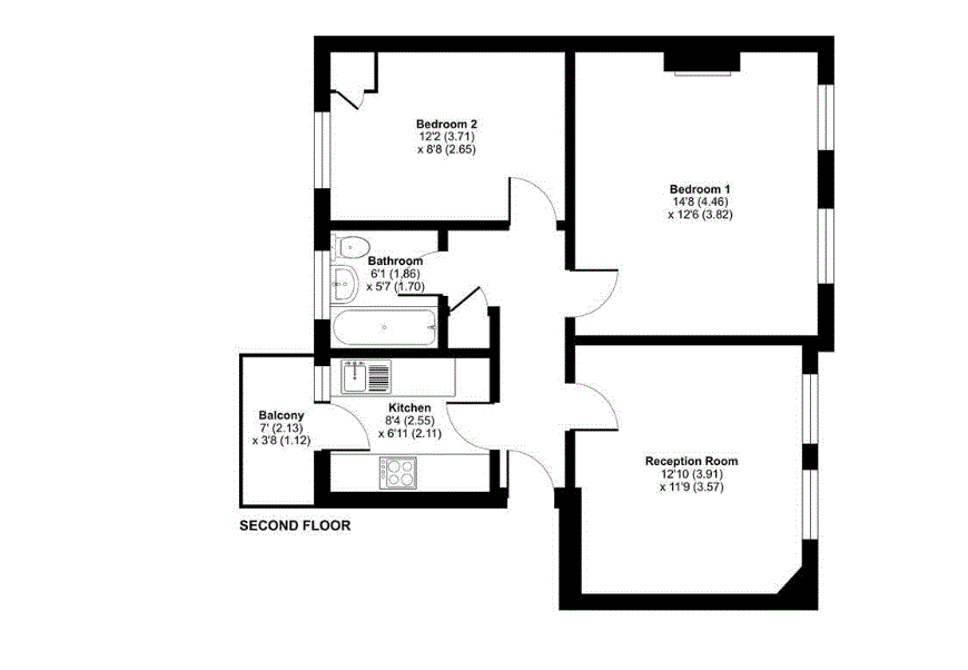 11, Allerford Court, London floorplan