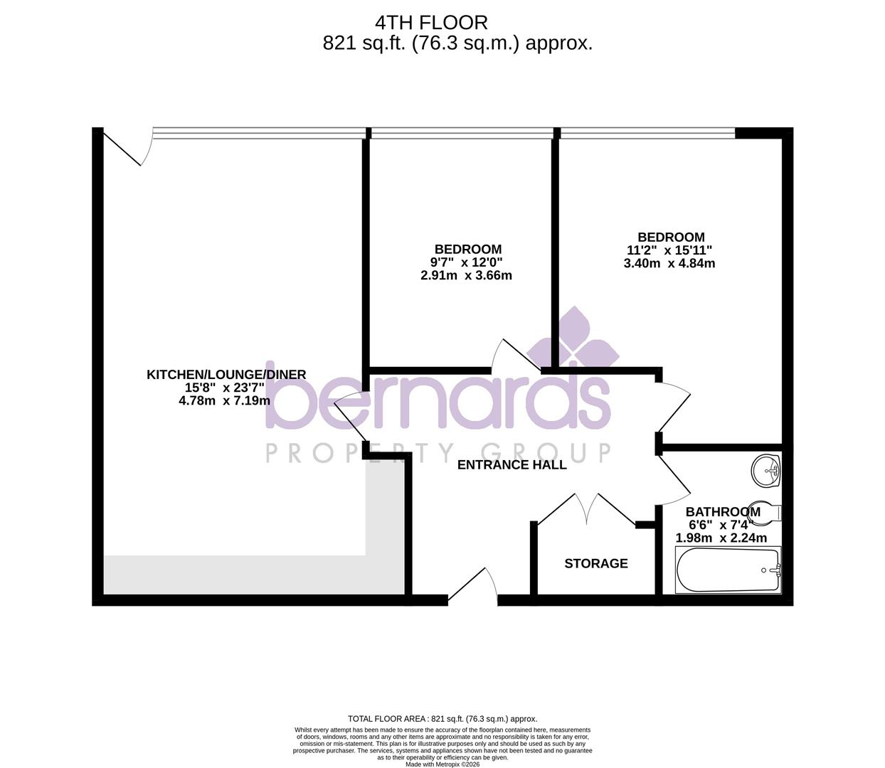 Flat 82 Handleys Corner, Palmerston Road, Southsea floorplan