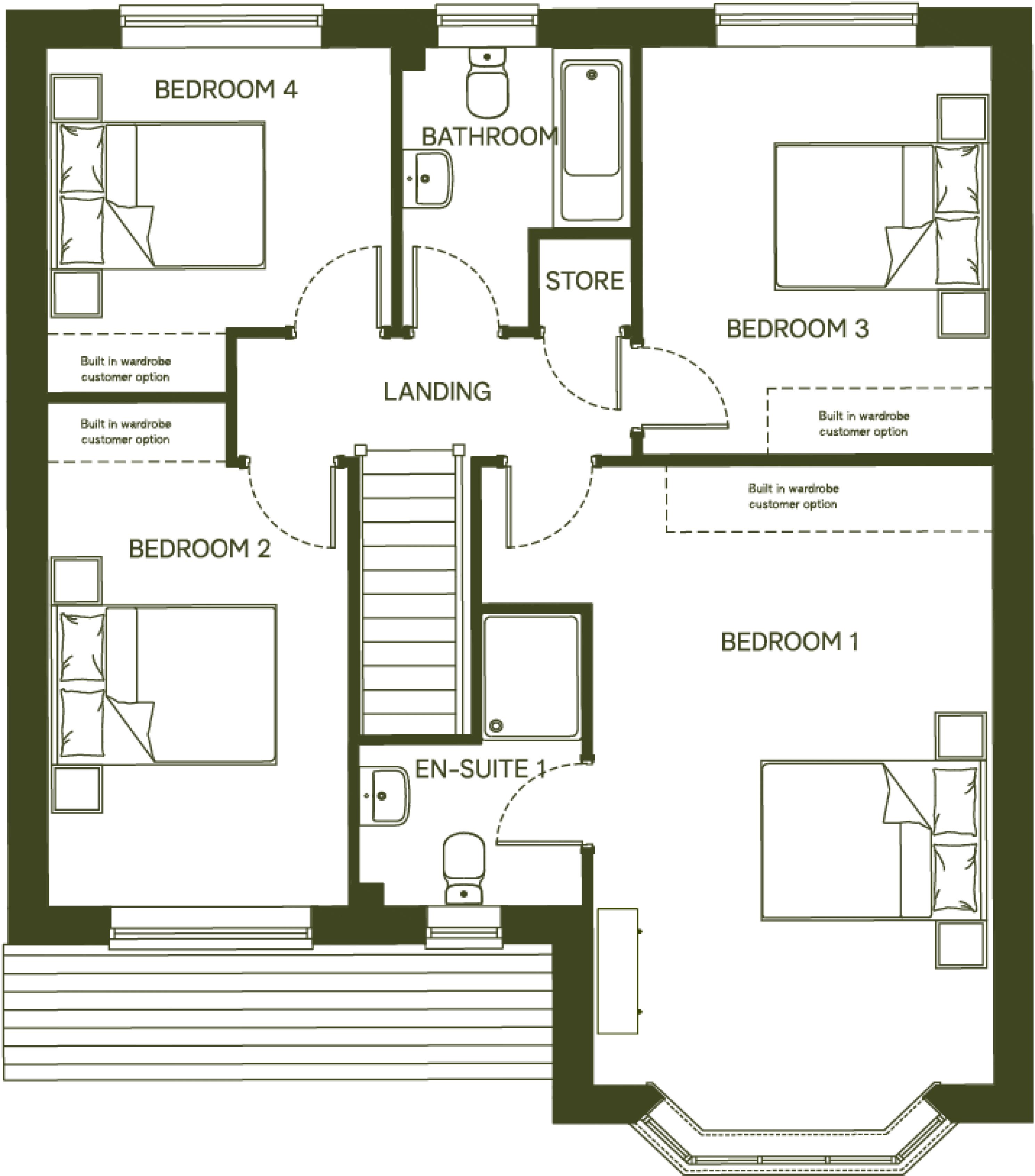 The Alderton, Lower Hays, Daresbury floorplan