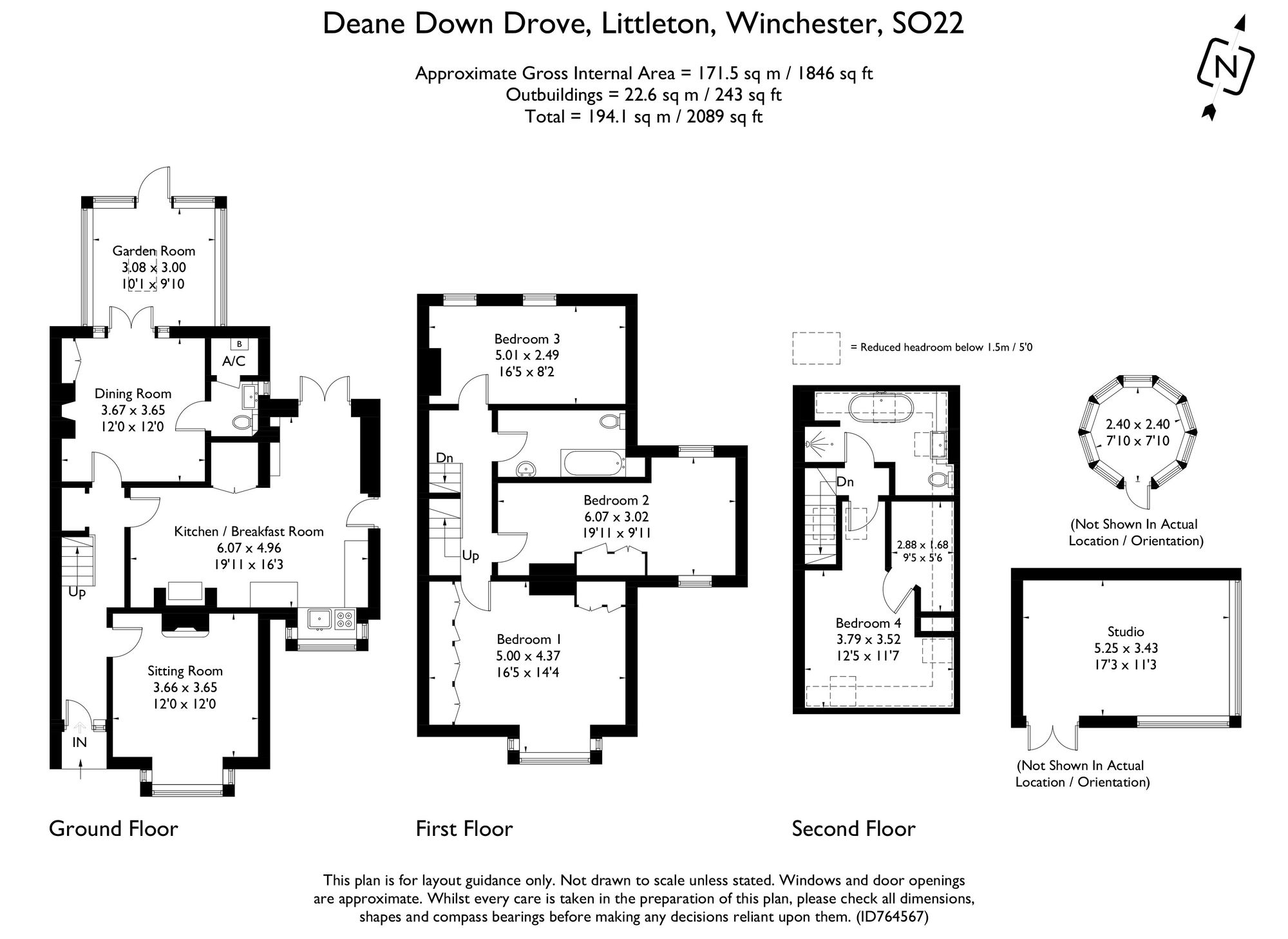 Bay House Deane Down Drove, Winchester floorplan