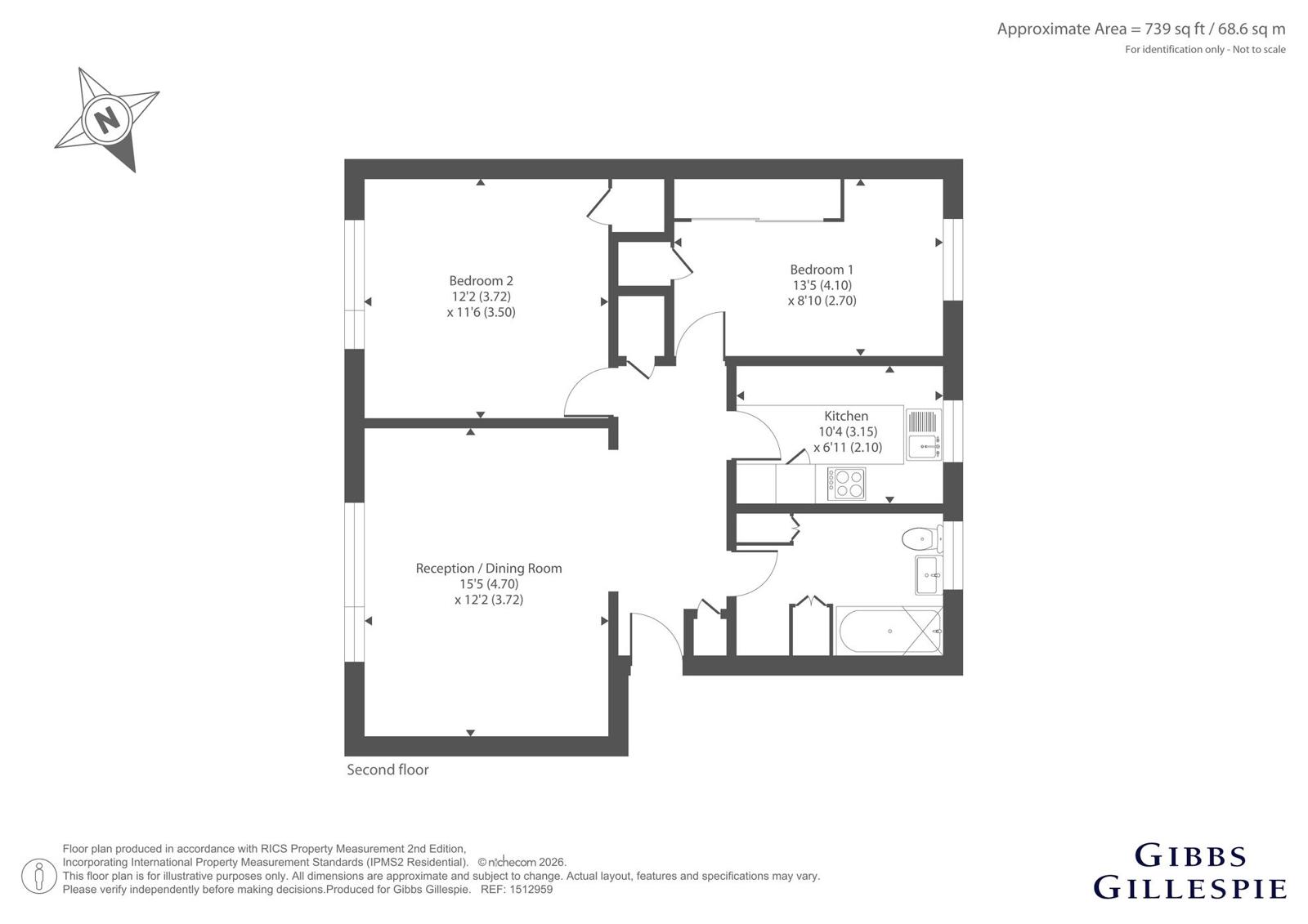 18, Charlwood Close, Harrow floorplan