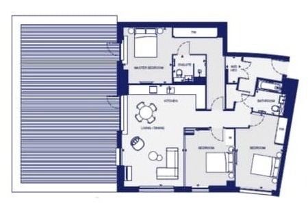 Flat 025 Dunn House, North End Road, London floorplan