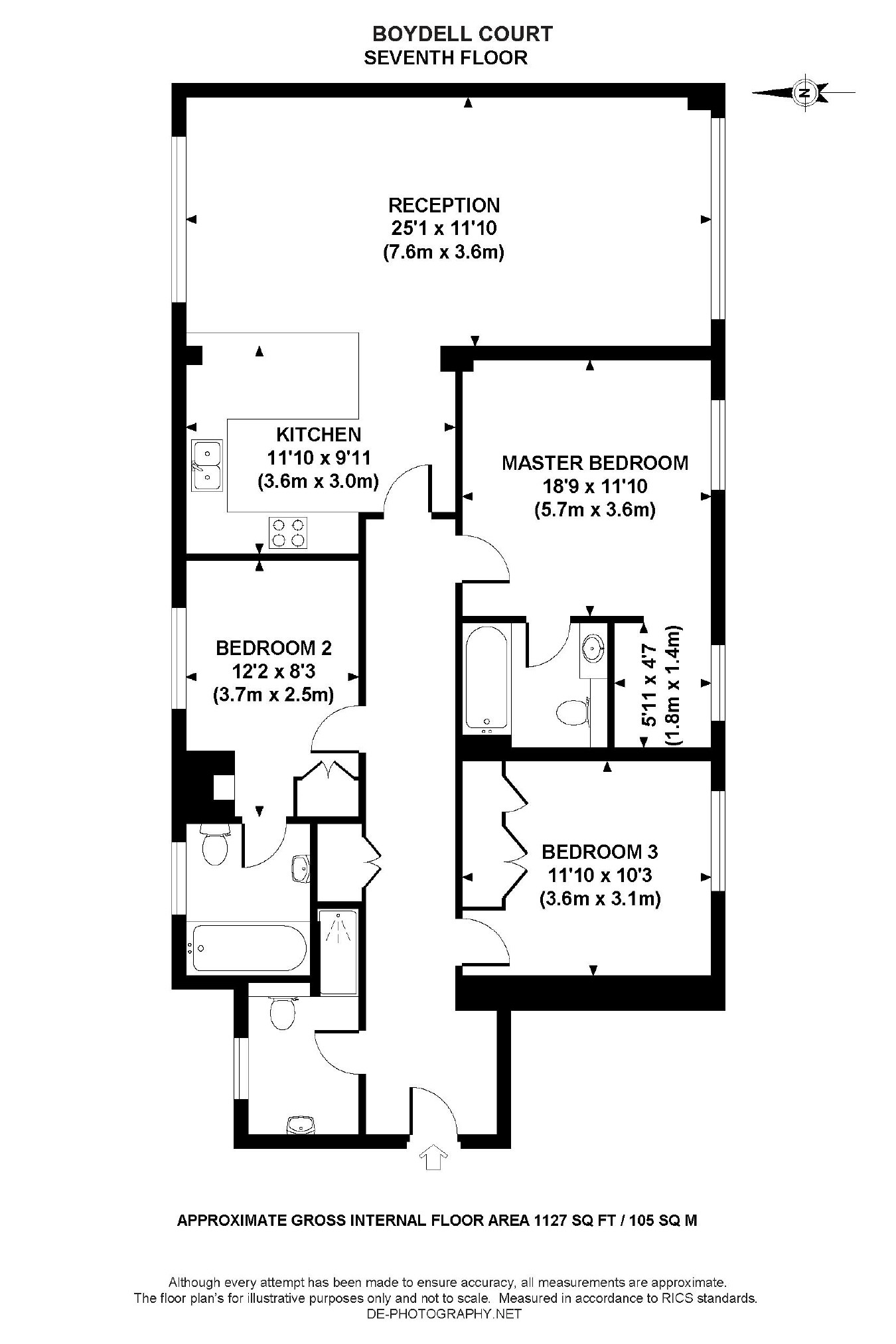 3 Bedrooms Flat to rent in Boydell Court, St Johns Wood, London NW8