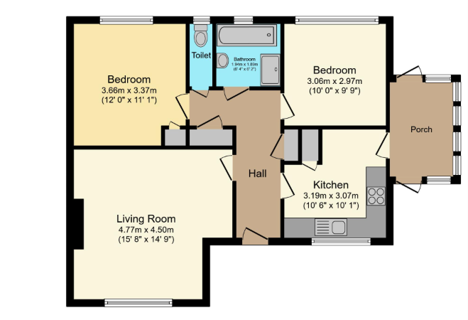 Castle Close, Ventnor floorplan