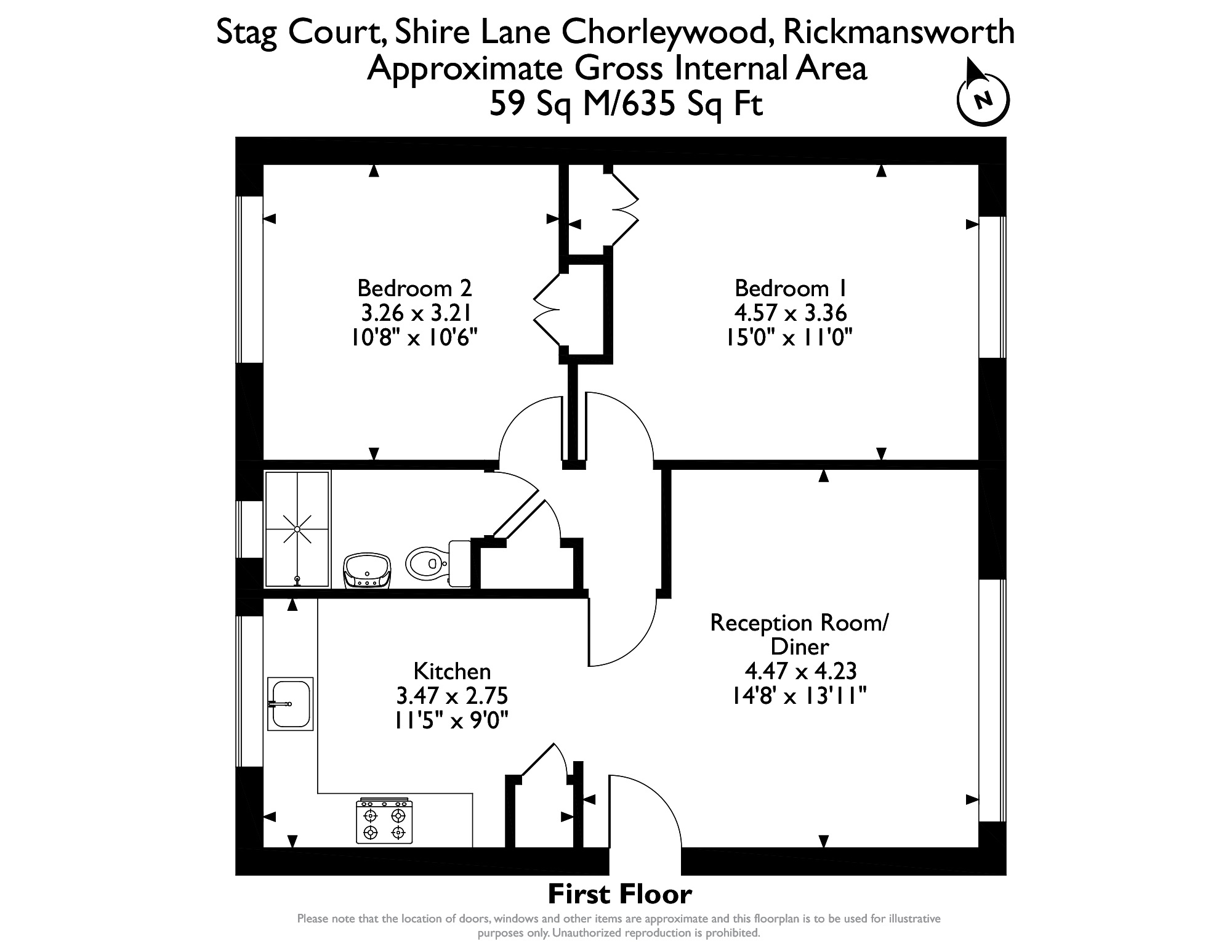 Stag Court, Shire Lane, Chorleywood, Hertfordshire WD3, 2 bedroom flat
