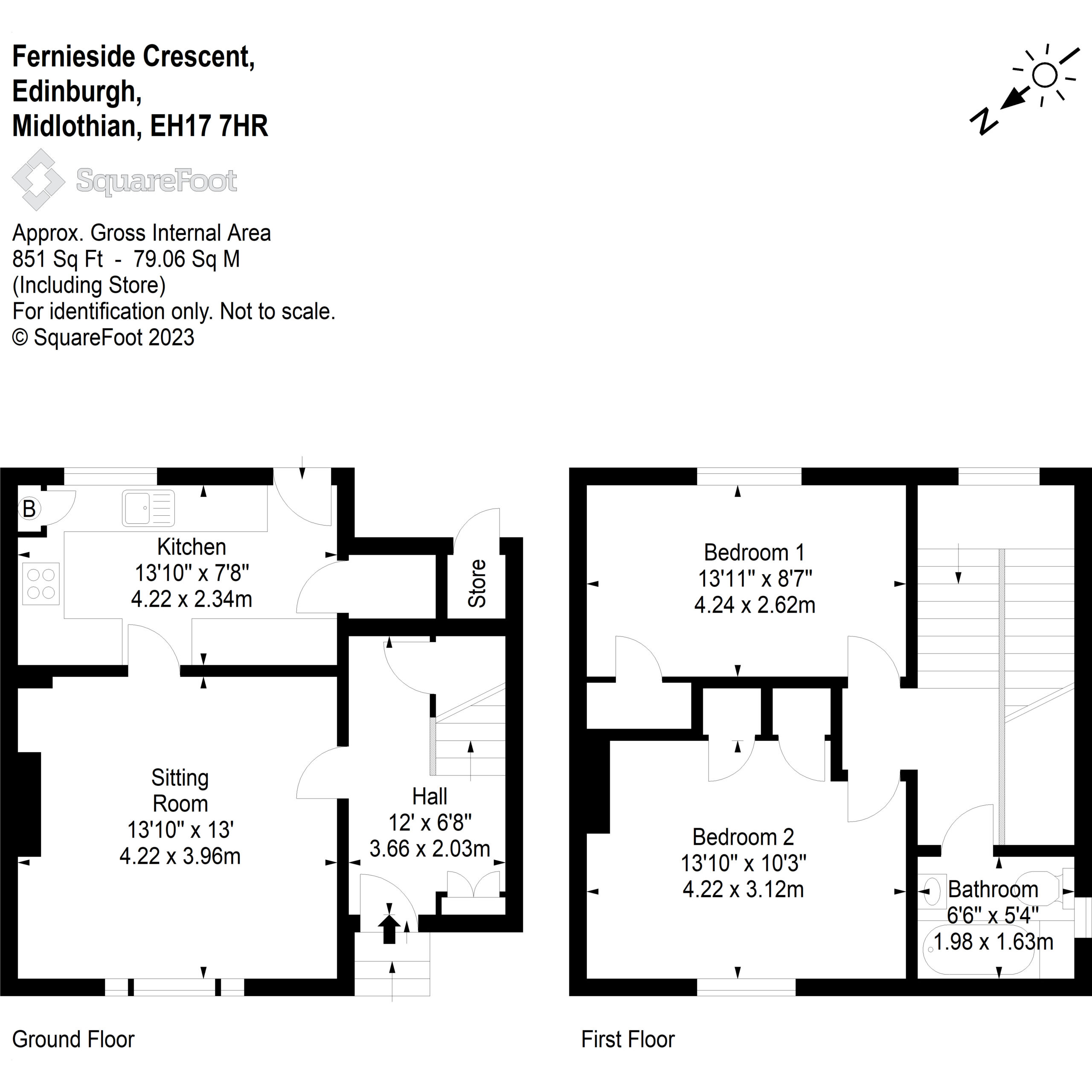 52 Fernieside Crescent, Ferniehill EH17, 2 bedroom semidetached house