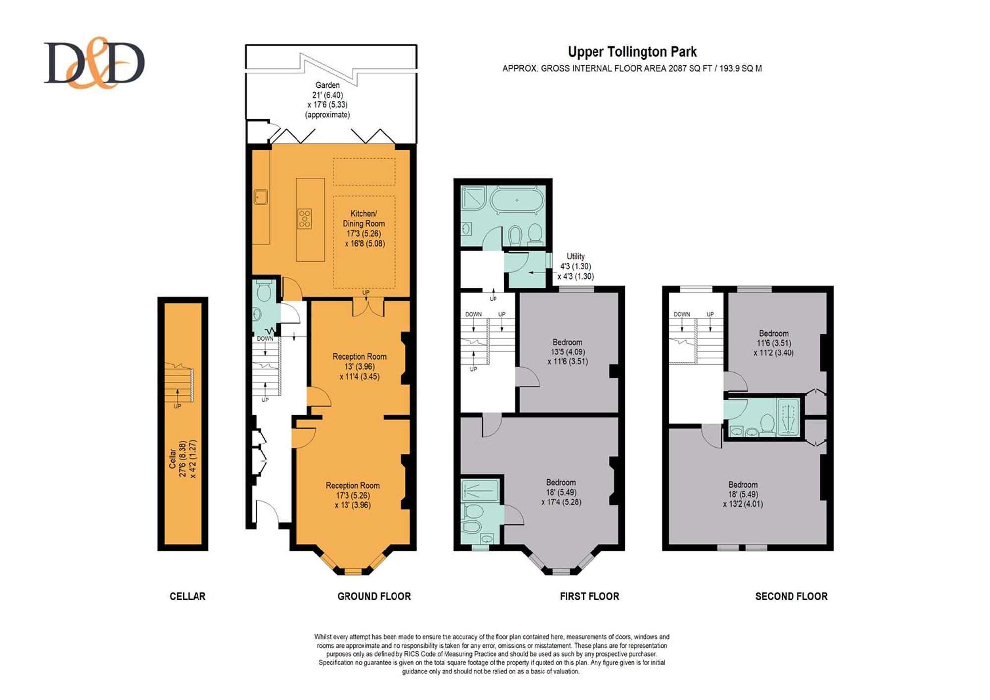 9 Upper Tollington Park, London floorplan