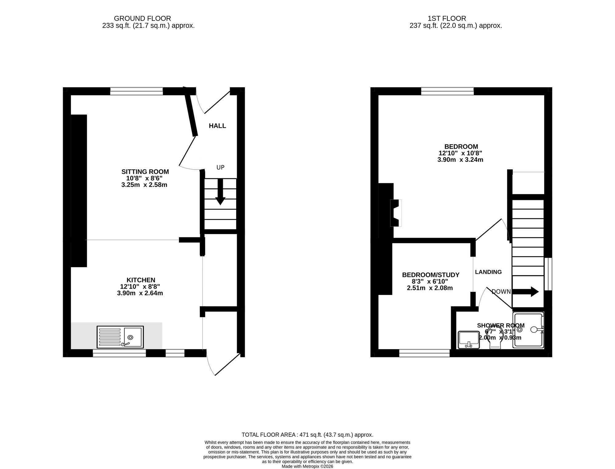 16a Fish Strand Hill, Falmouth floorplan