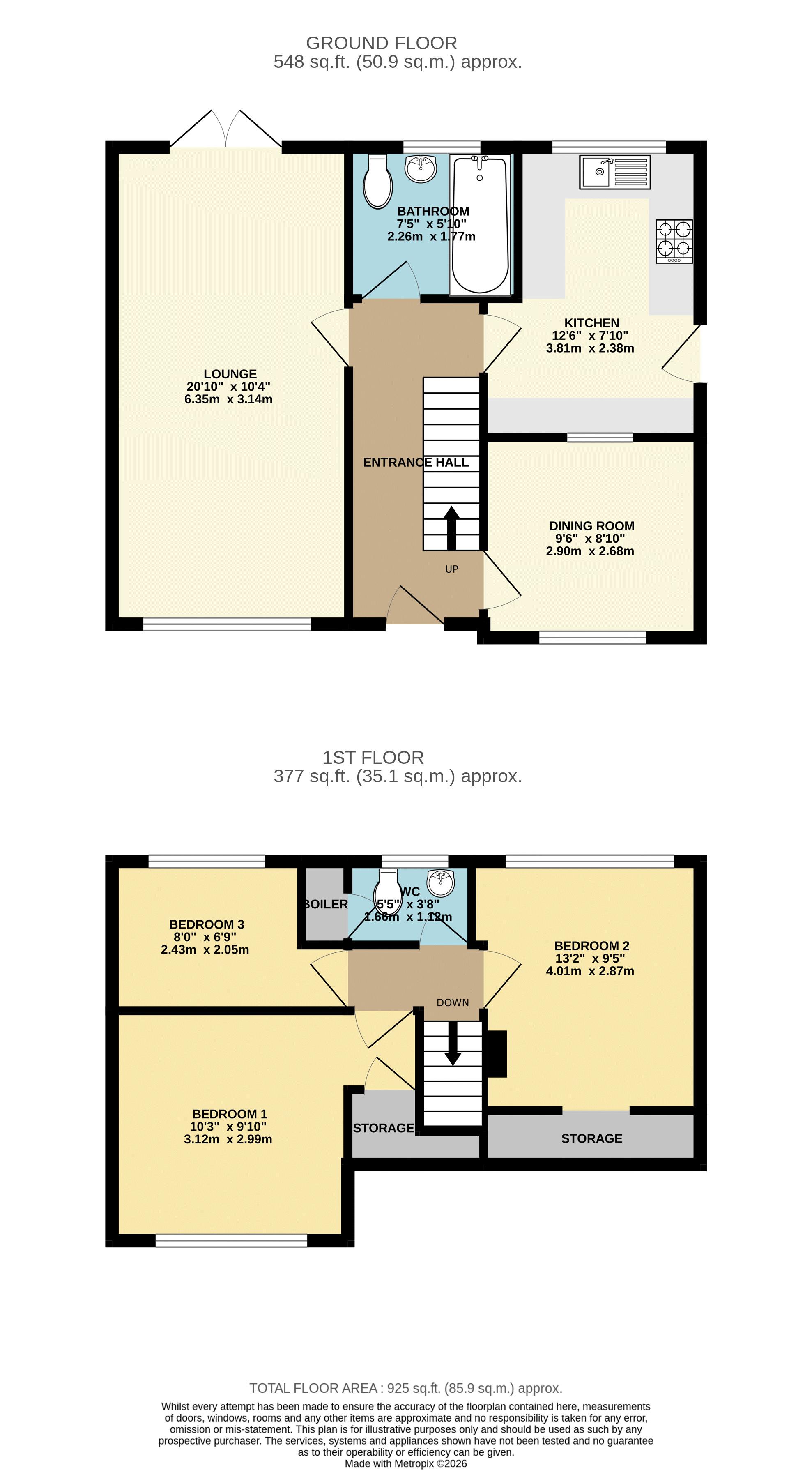 7, Flintham Close, Lincoln floorplan