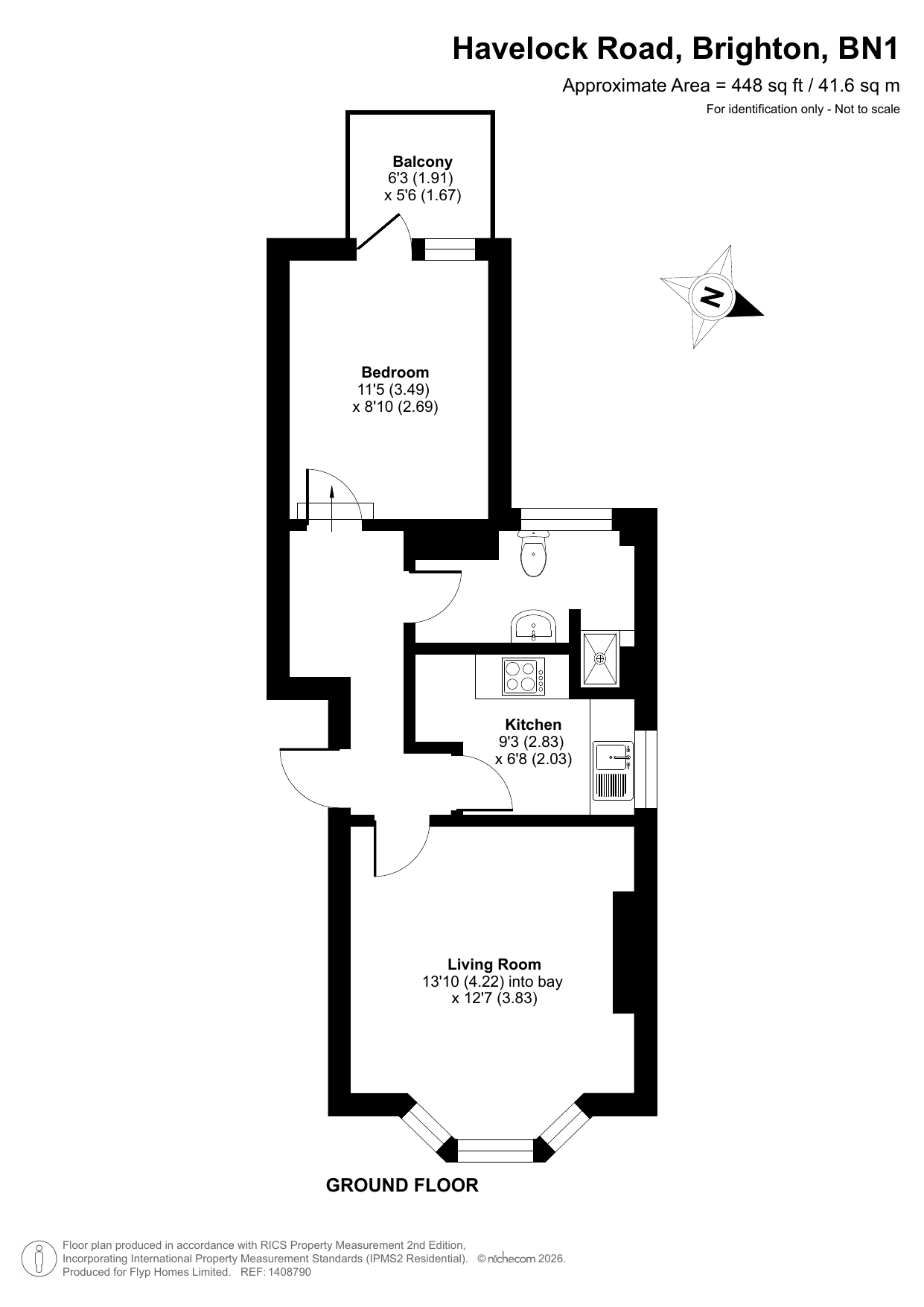 Ground Floor Flat, 49, Havelock Road, Brighton floorplan