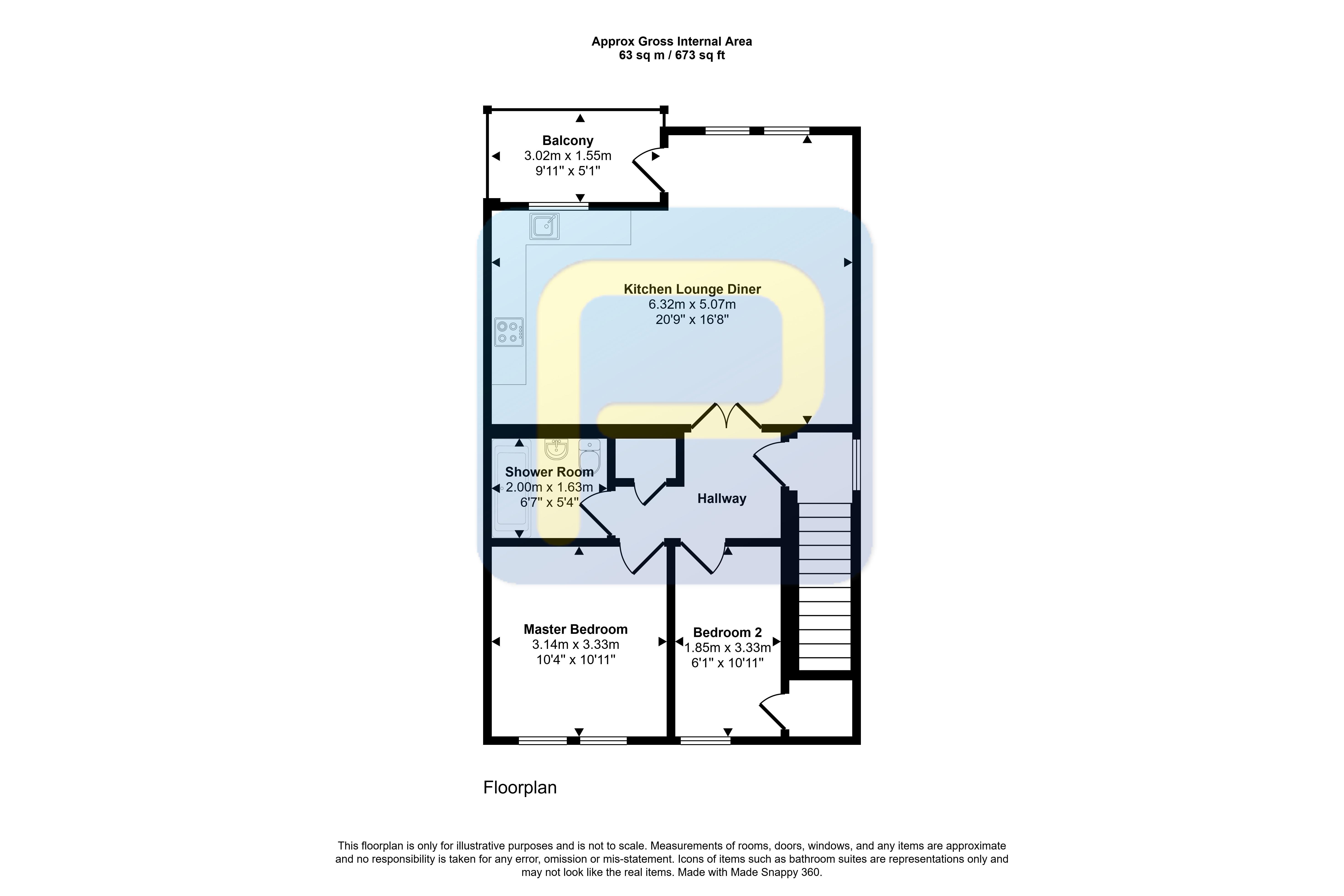 12, Dunes Court, Chathill floorplan