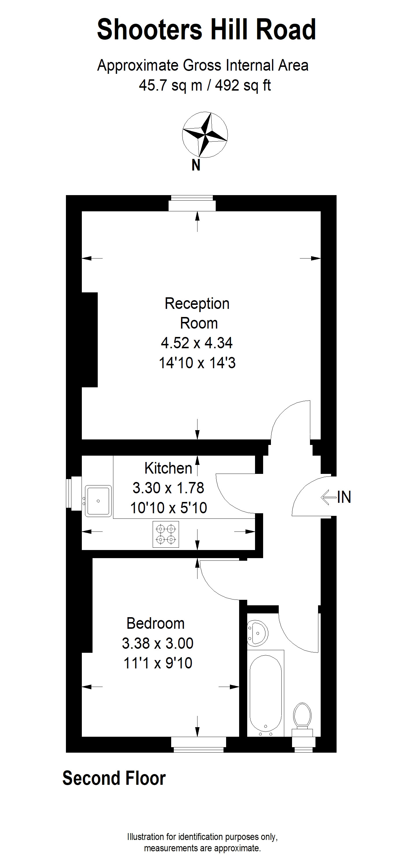 Flat 8 99,, Shooters Hill Road, London floorplan