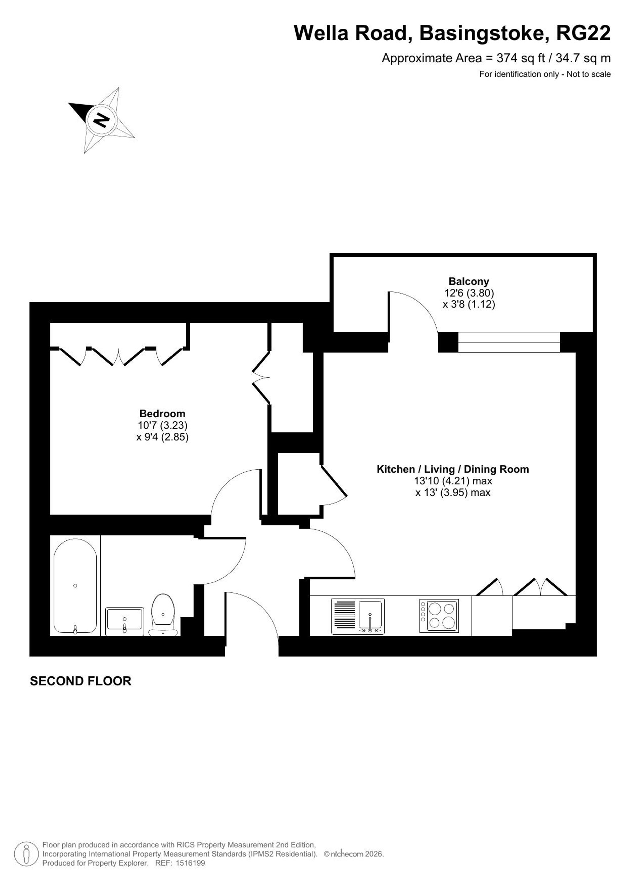 Flat 46, Park Heights Wella Road, Basingstoke floorplan