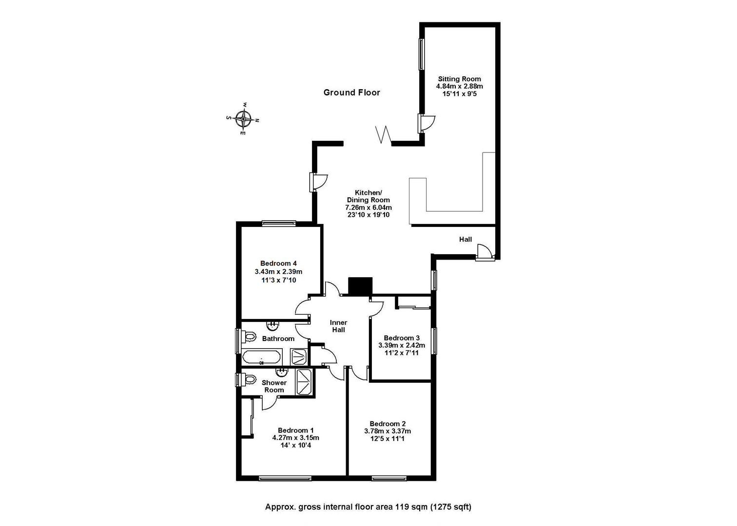 69, Walden Road, Sewards End floorplan