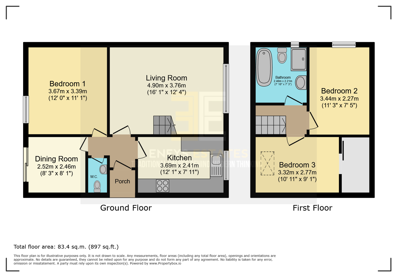 12, Cae America, Llanfairfechan floorplan