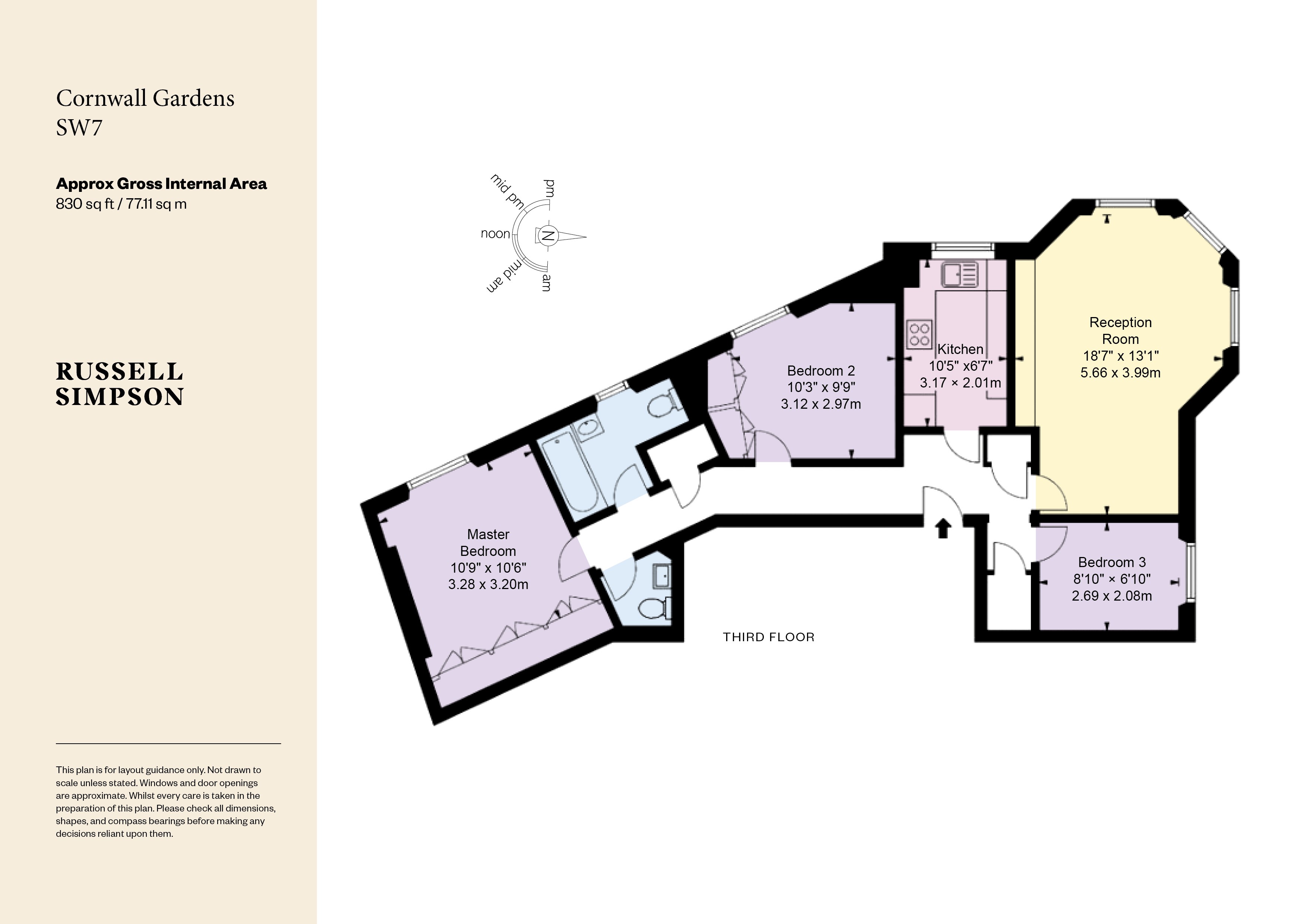 Cornwall Gardens, South Kensington floorplan