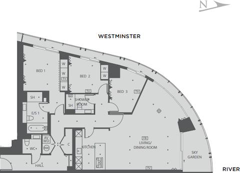 3 Bedrooms Flat to rent in 1 Blackfriars, London SE1