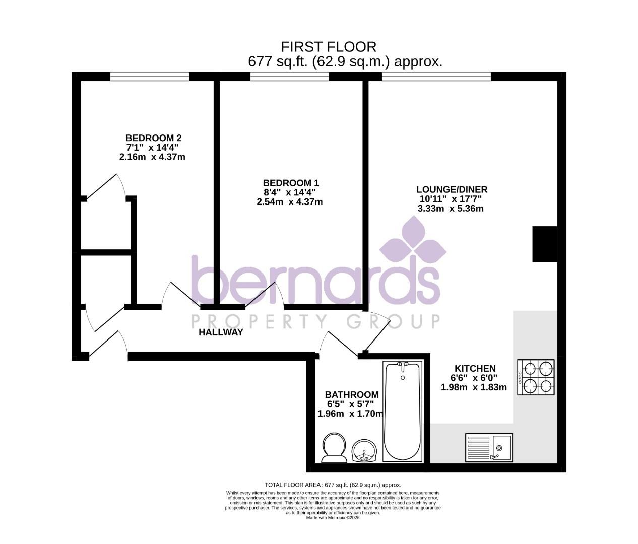 Flat 3 Amber Court, Fratton floorplan