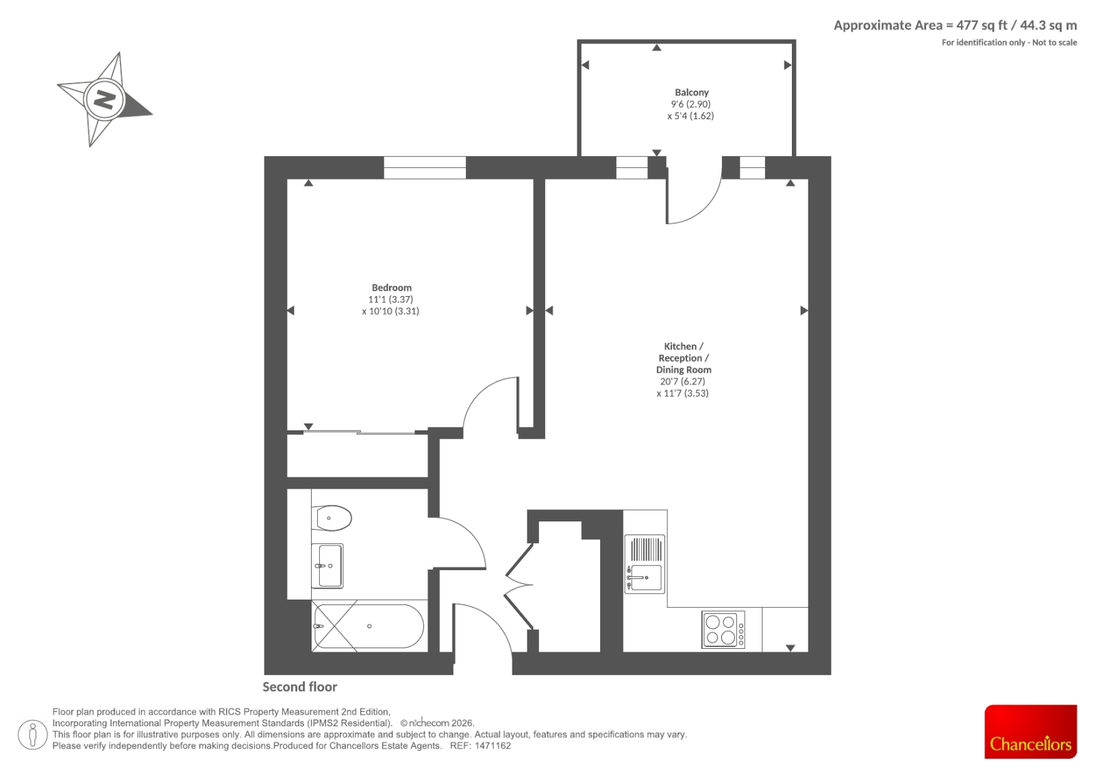 Flat 202, 55, Flagstaff Road, Reading floorplan