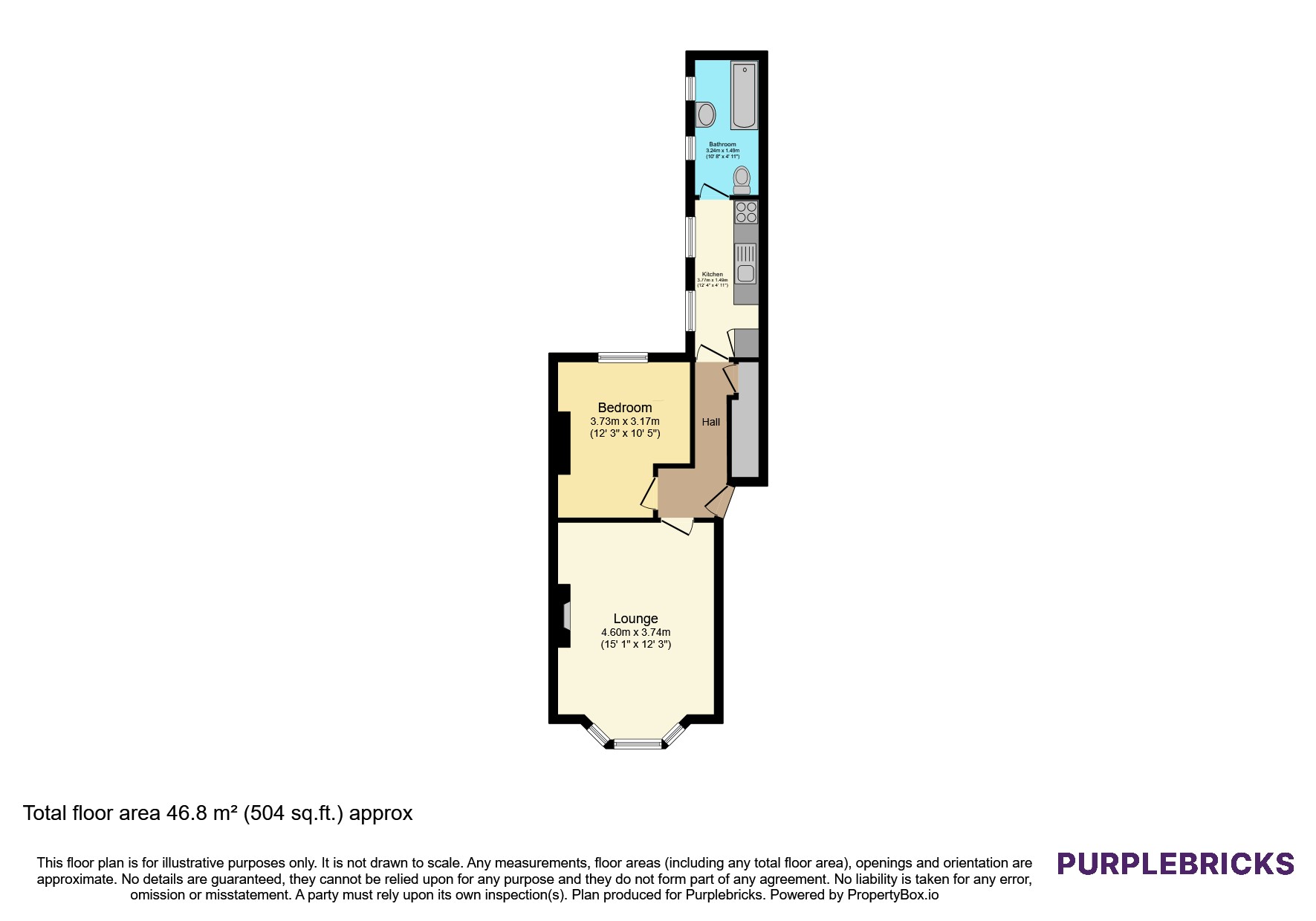 Flat 2, 16, Grand Parade, Brighton floorplan