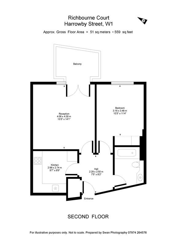 1 Bedrooms Flat to rent in Richbourne Court, 9 Harrowby Street, London W1H