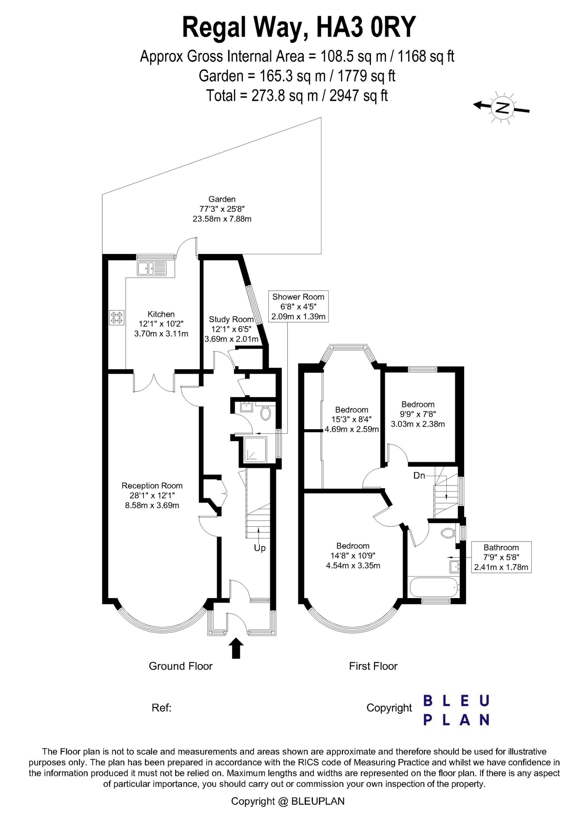 86, Regal Way, Harrow floorplan