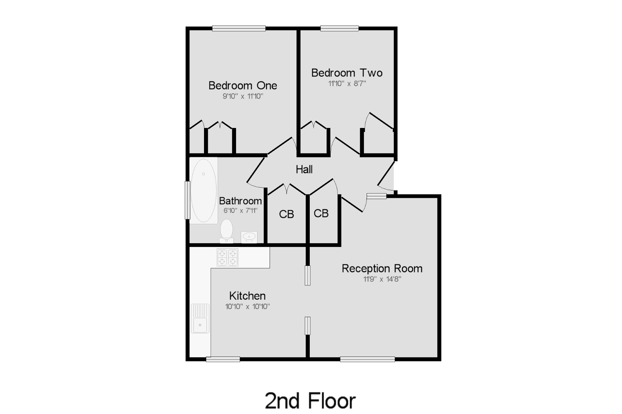 2 Bedrooms Flat for sale in Granville Close, Park Hill, Croydon CR0