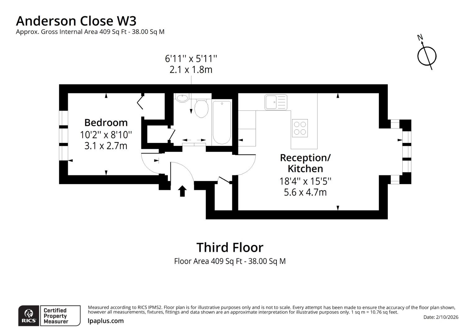 12, Anderson Close, Acton floorplan