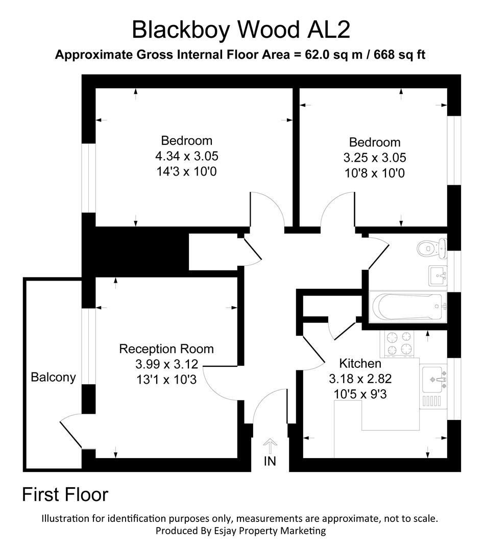 61, Black Boy Wood, St. Albans floorplan