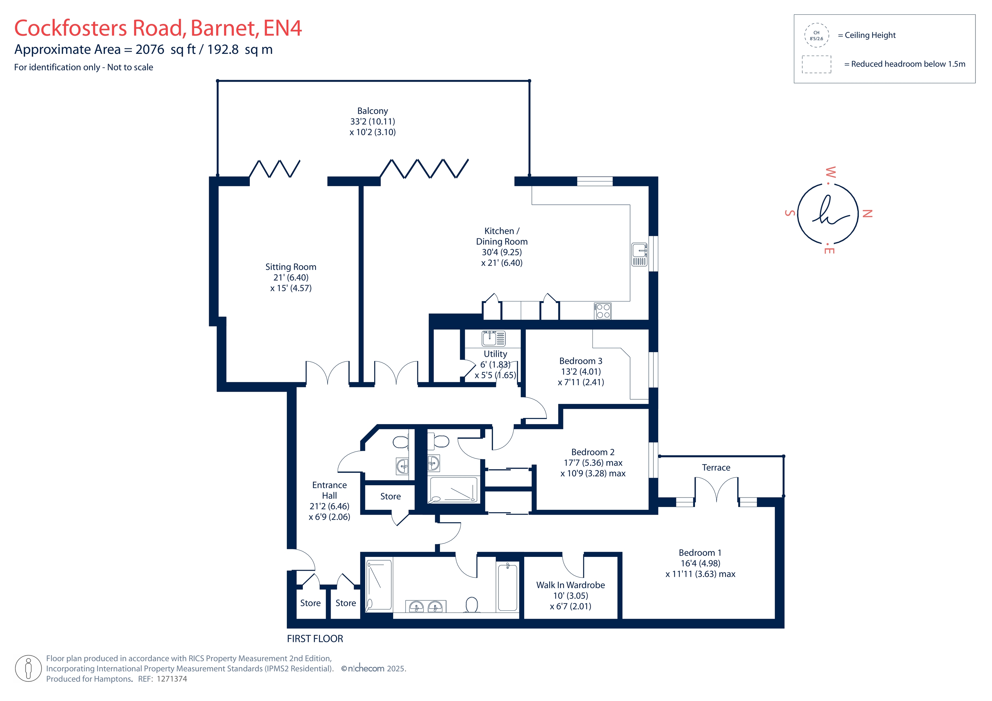 Flat 4, Pemberley House, Cockfosters Road, Hadley Wood floorplan