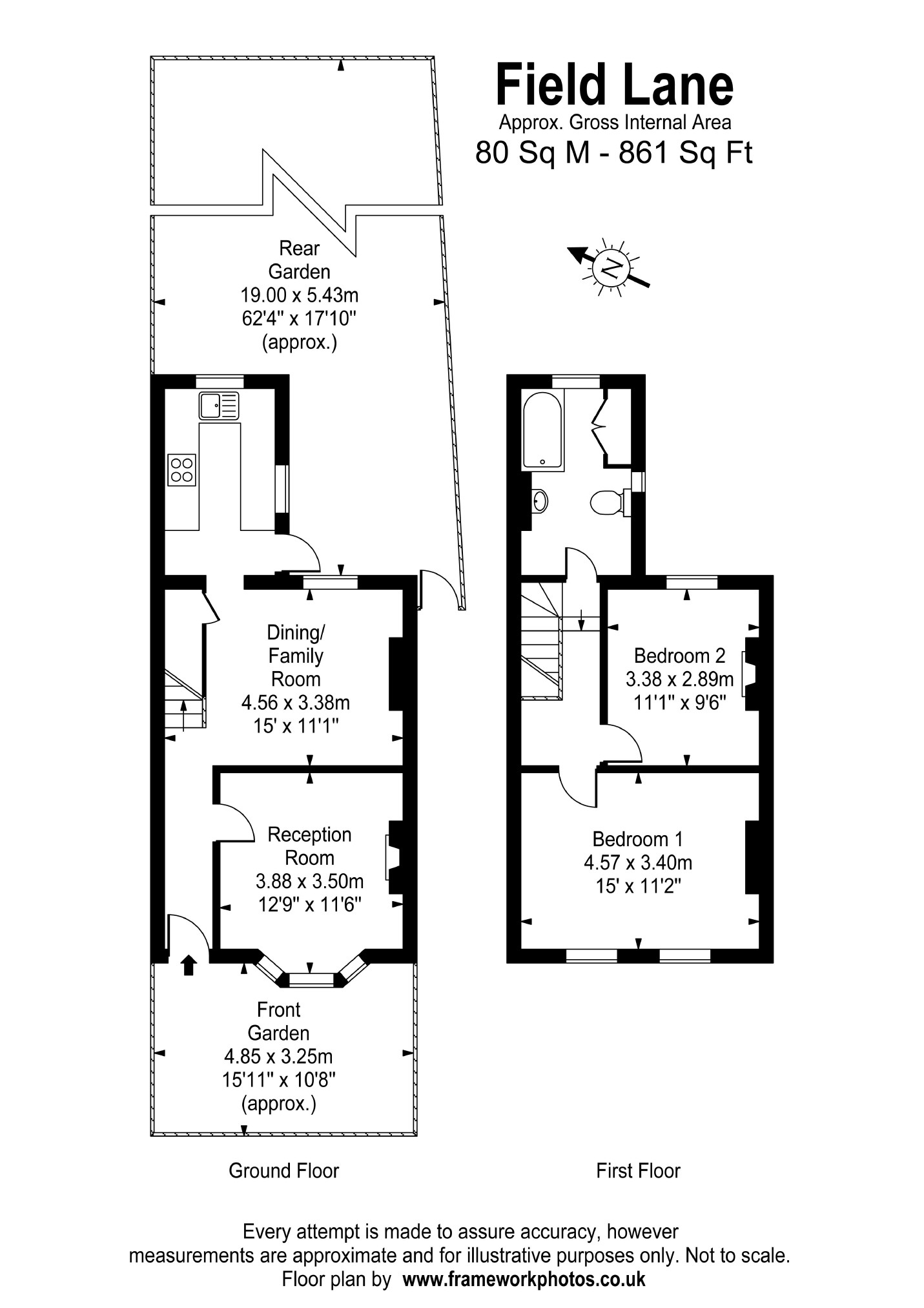 2 Bedrooms Semi-detached house for sale in Field Lane, Teddington TW11