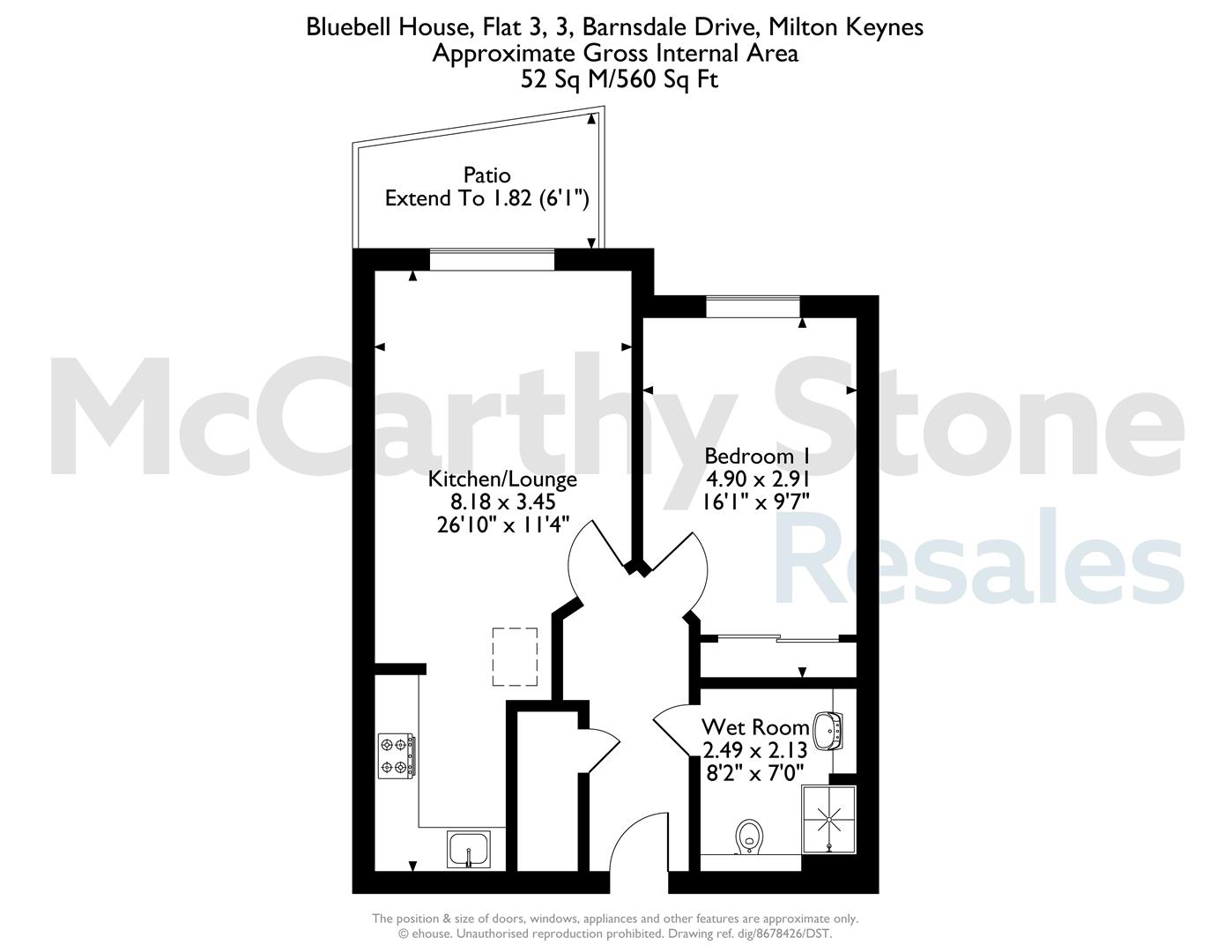 3 Bluebell House, Barnsdale Drive, Milton Keynes floorplan