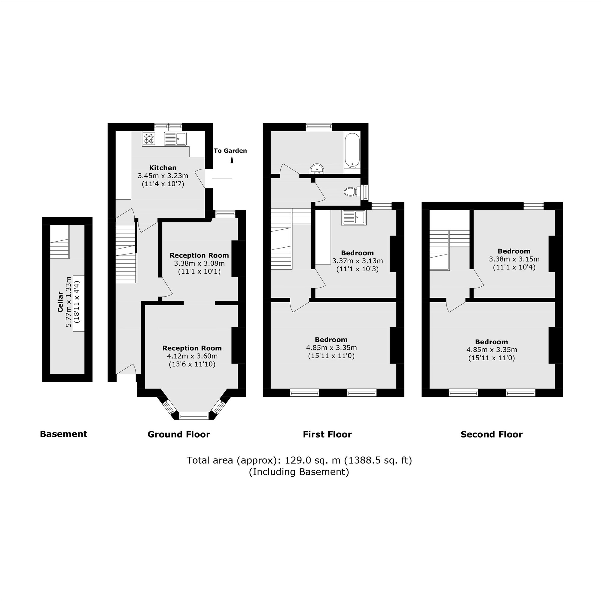 70, Santley Street, London floorplan