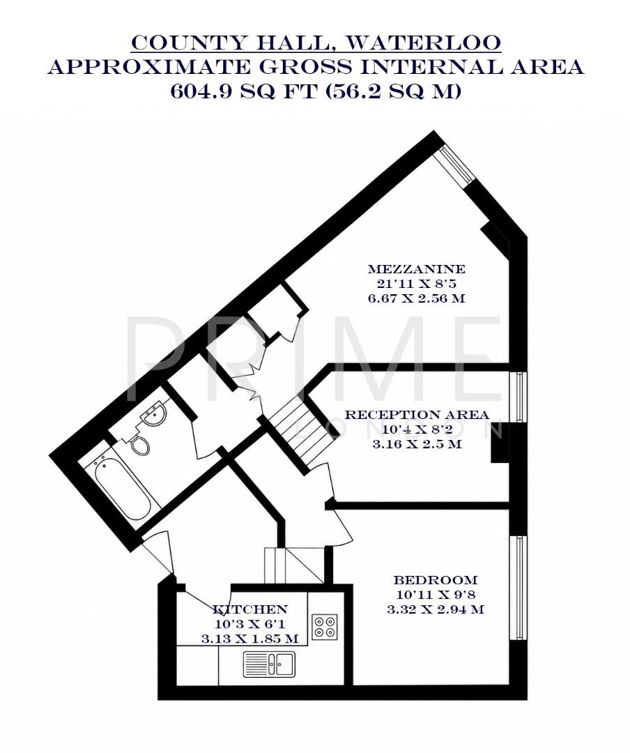 140, North Block, South Bank floorplan
