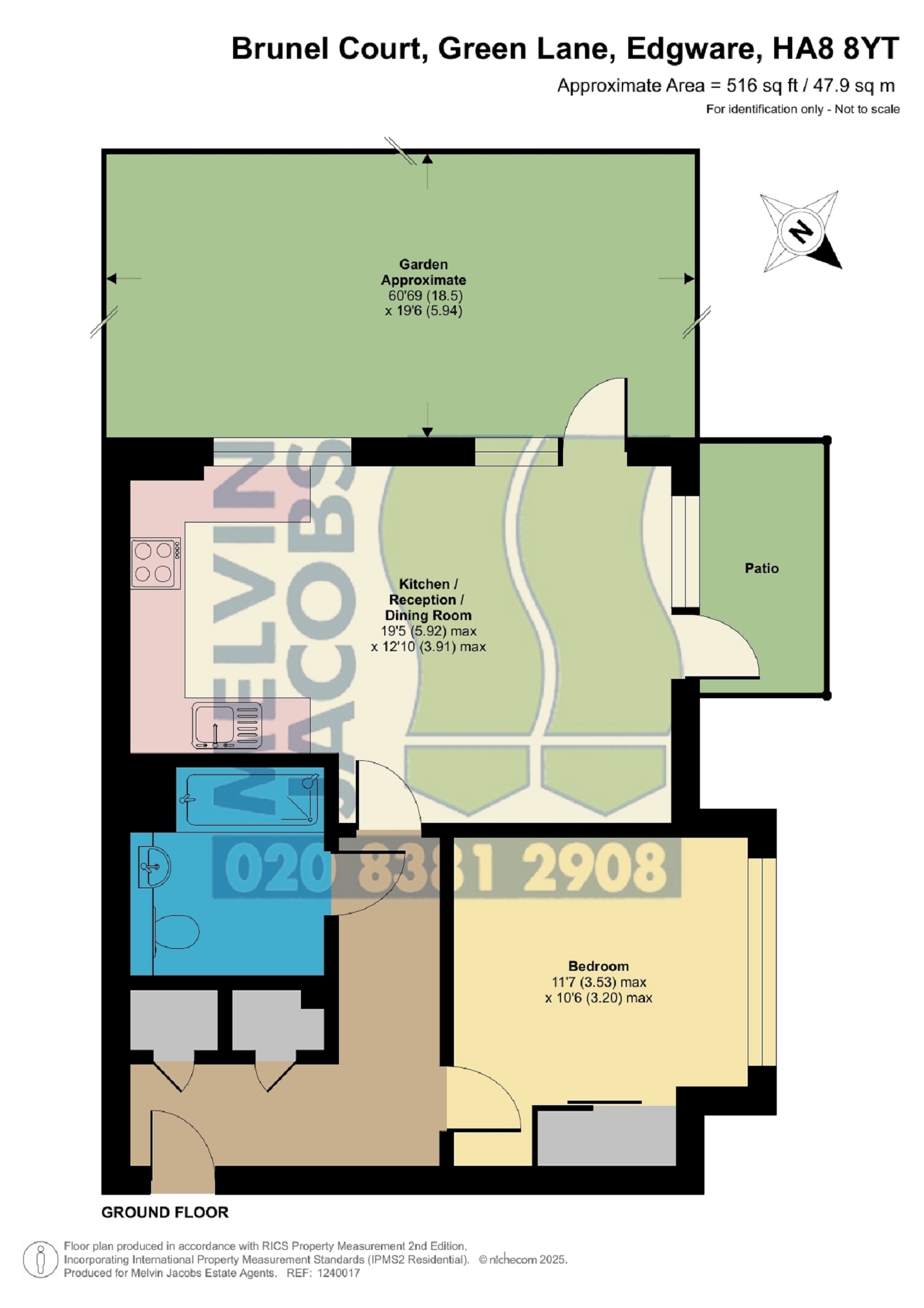 2 Brunel Court, Green Lane, Edgware floorplan