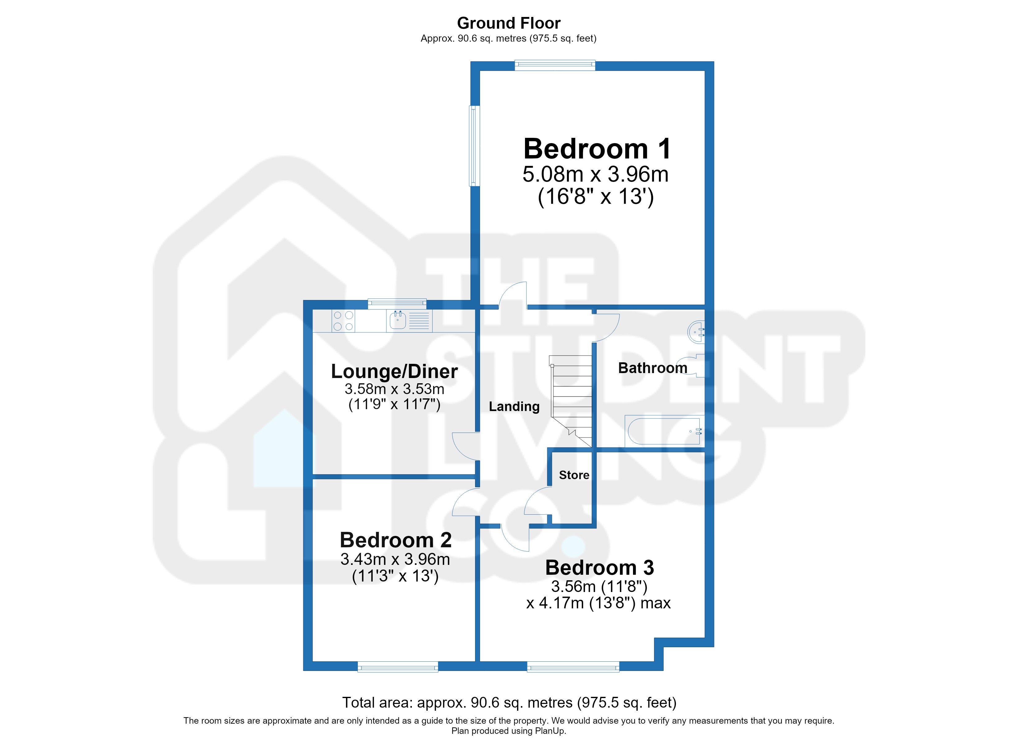 Flat 2, 32, Colville Street, Nottingham floorplan