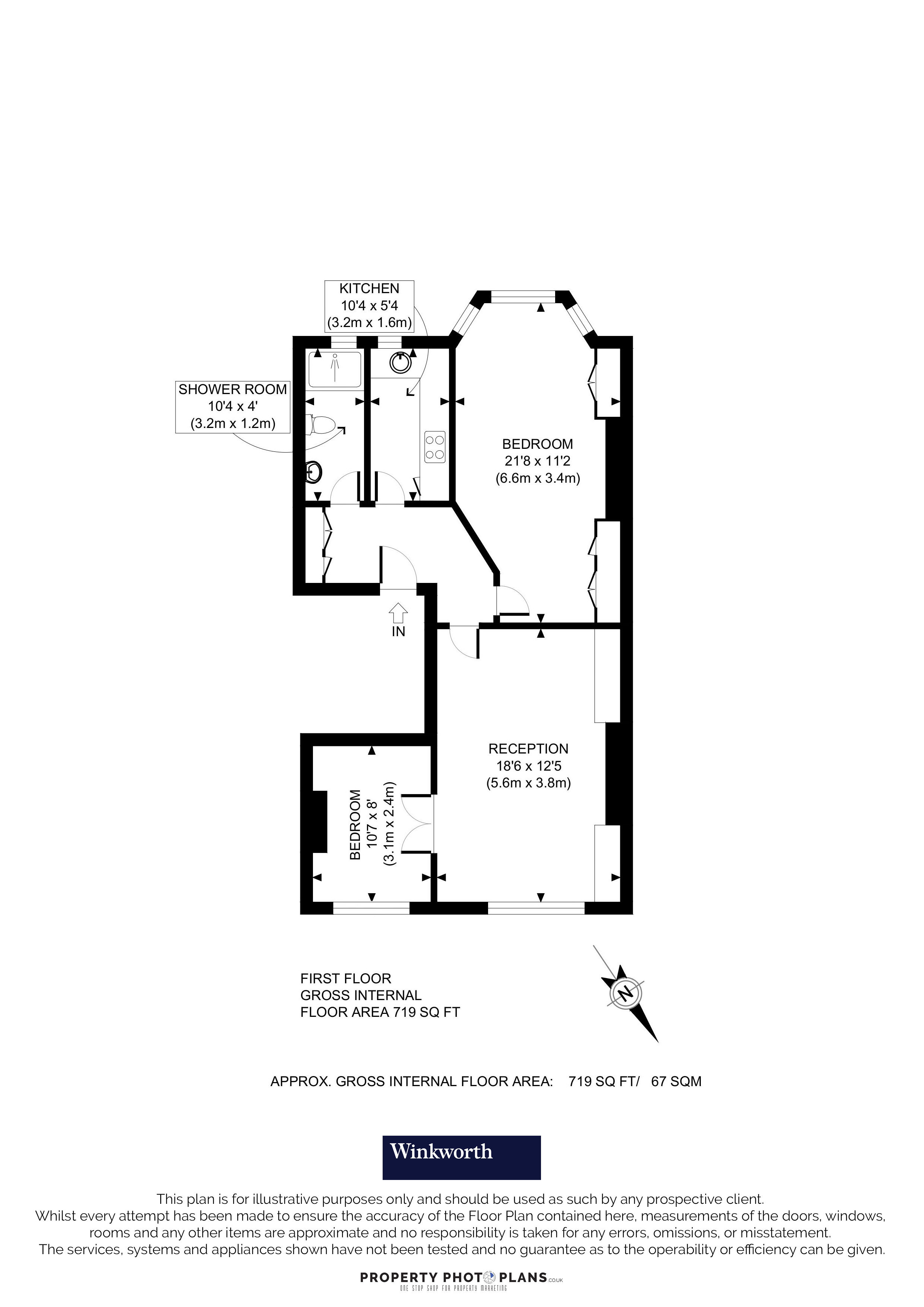 First Floor Flat, 23, Sinclair Road, Brook Green floorplan