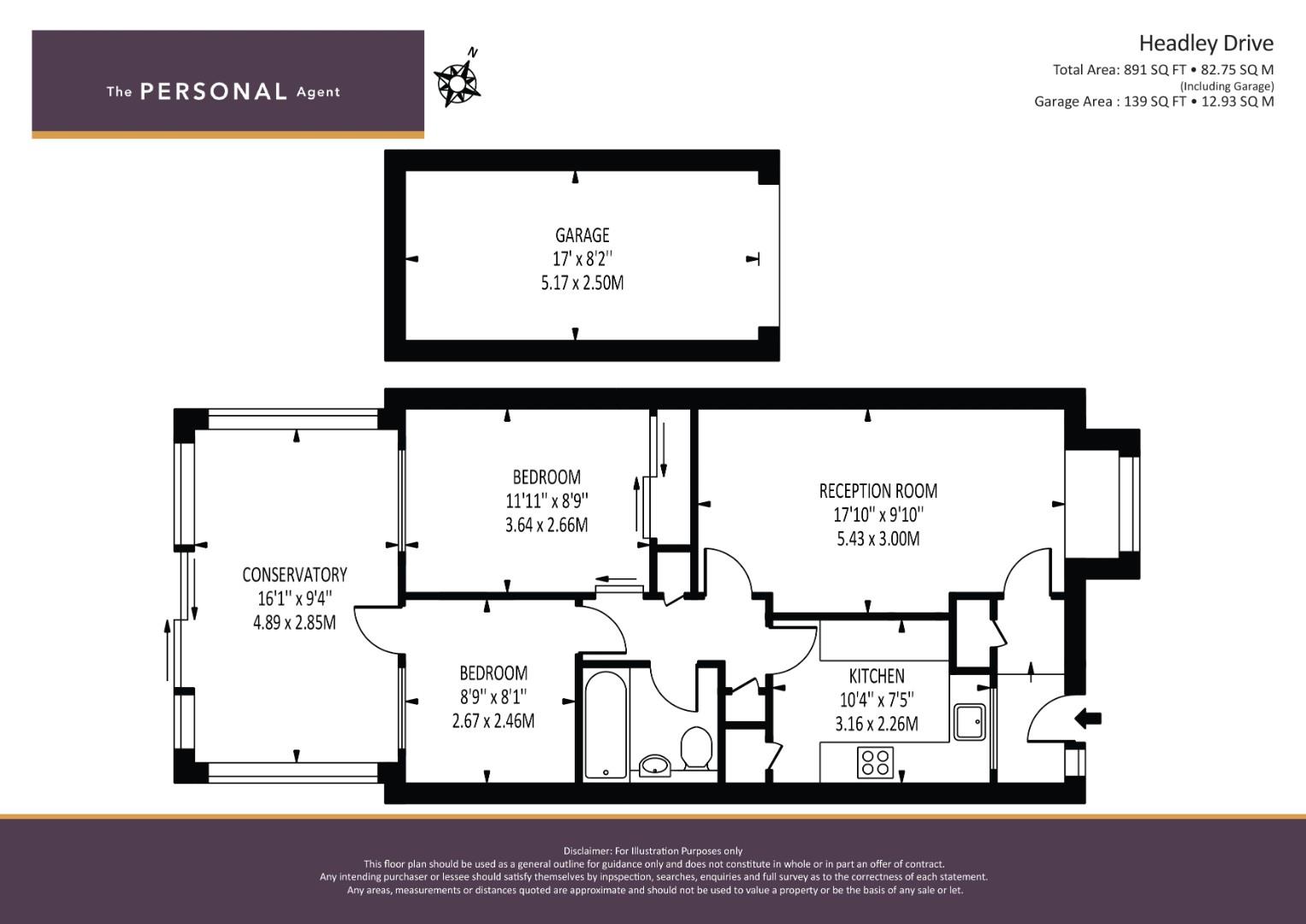 68, Headley Drive, Tadworth floorplan
