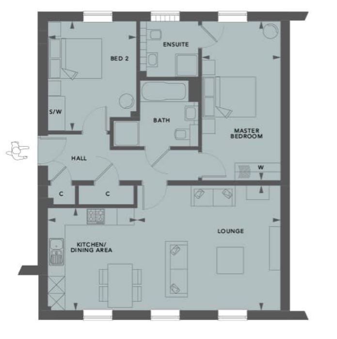 Terlingham Gardens, Hurricane Way, Hawkinge, Kent CT18, 2 bedroom flat