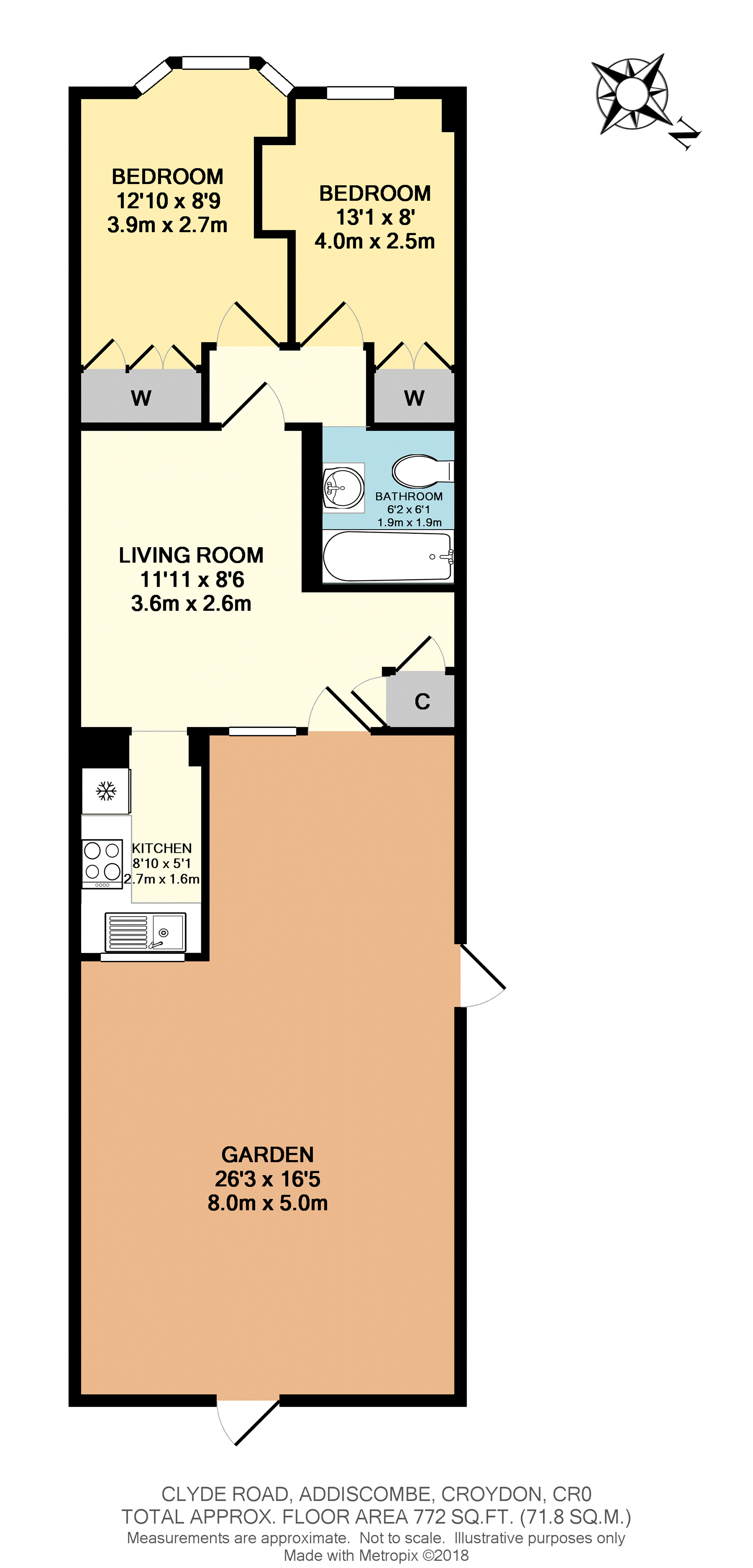 2 Bedrooms Flat to rent in Clyde Road, Croydon CR0