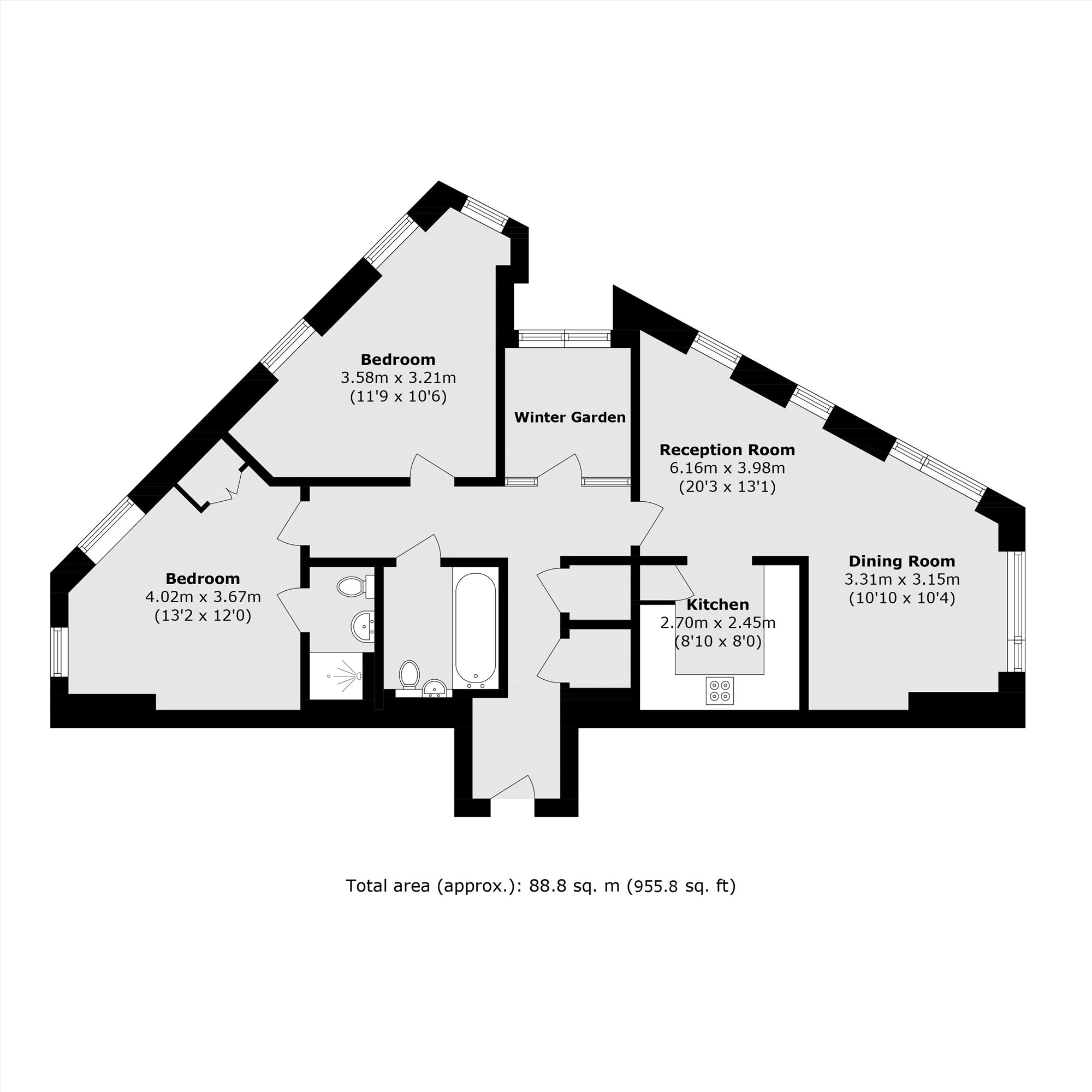 Flat 42, 15, Zenith Close, London floorplan